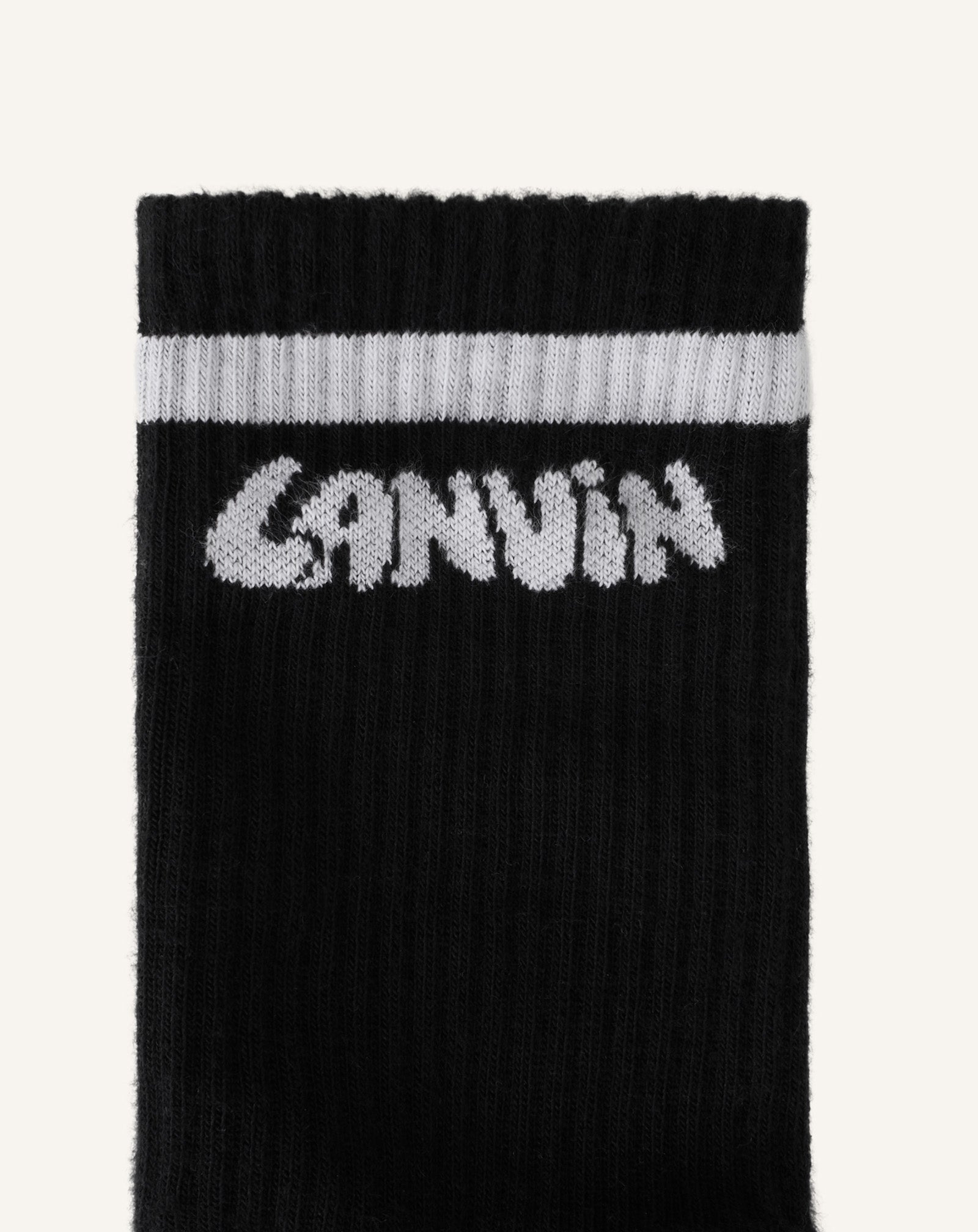 BLACK LANVIN COTTON SOCKS