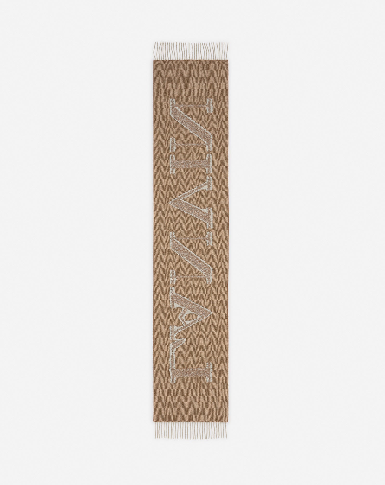 LANVIN SIGNATURE FRINGED WOOL SCARF