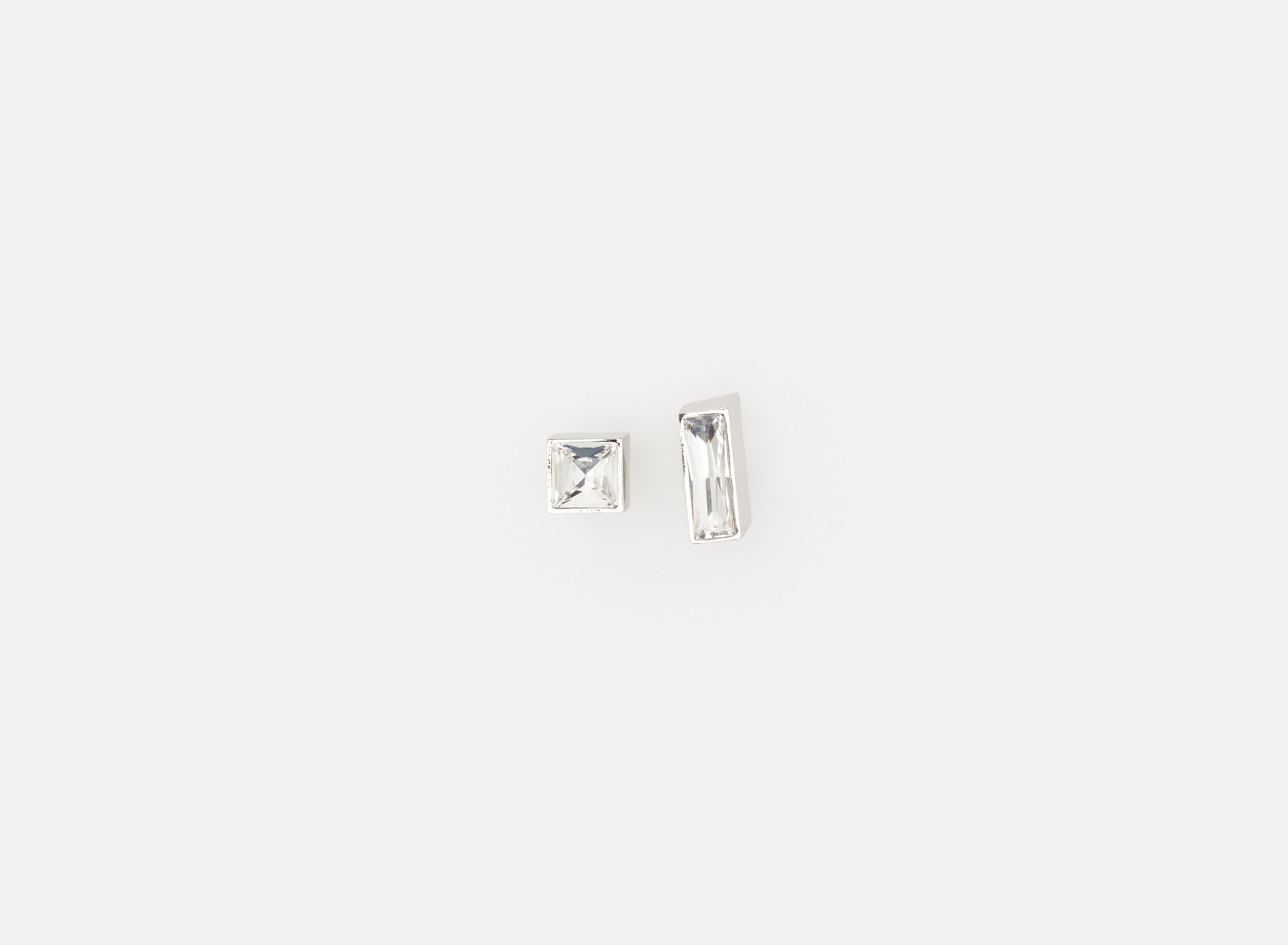 ASYMETRIC MINI EARRINGS CUBIC STRASS