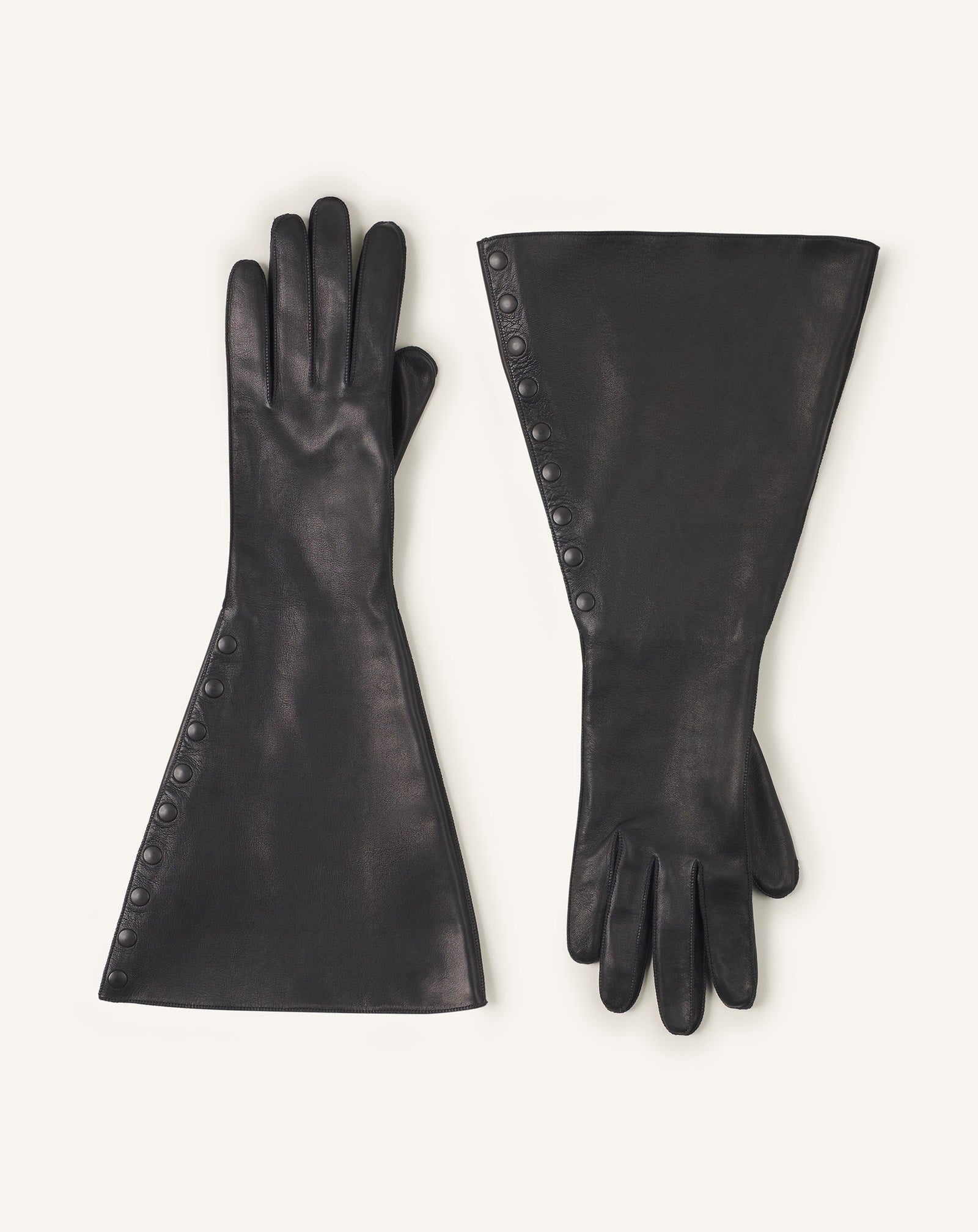 Lanvin - Large Leather Gloves For Women - Black - Size 6 Lanvin - Large Leather Gloves For Women - Black - Size 6