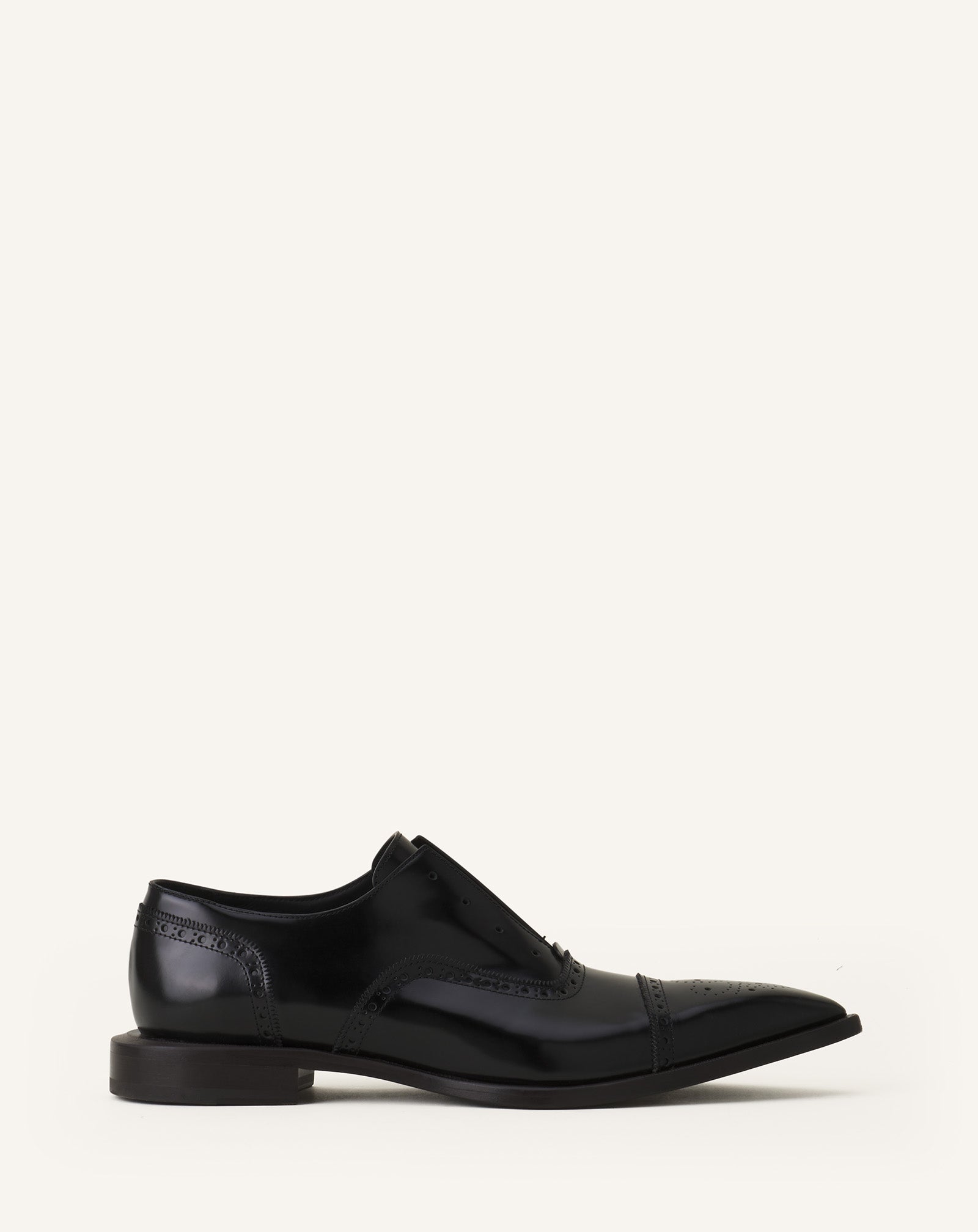 Lanvin - Brogue Oxford Shoe In Shiny Leather For Men - Black - Size 43 Lanvin - Brogue Oxford Shoe In Shiny Leather For Men - Black - Size 43