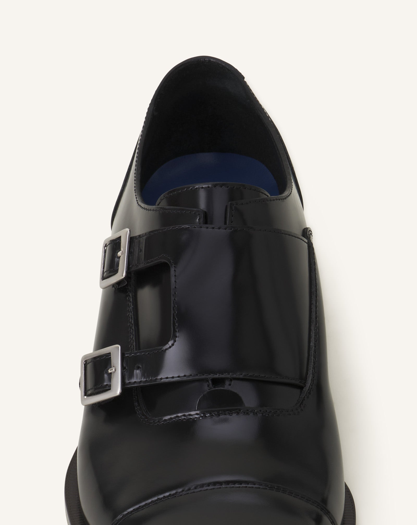 MONK SHOES IN GLOSSY LEATHER