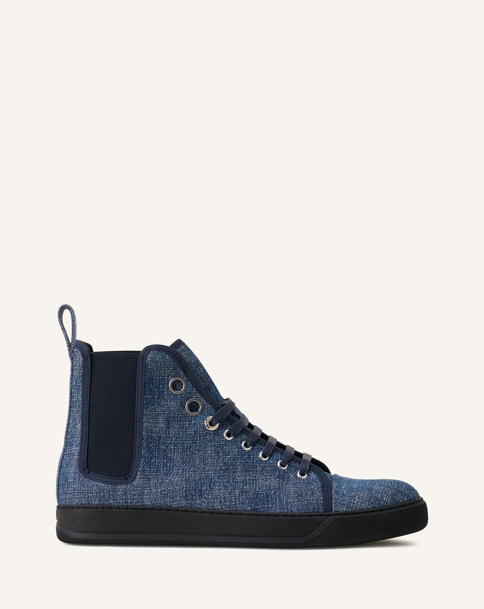BLUE DBB1 HIGH TOP DENIM SNEAKERS