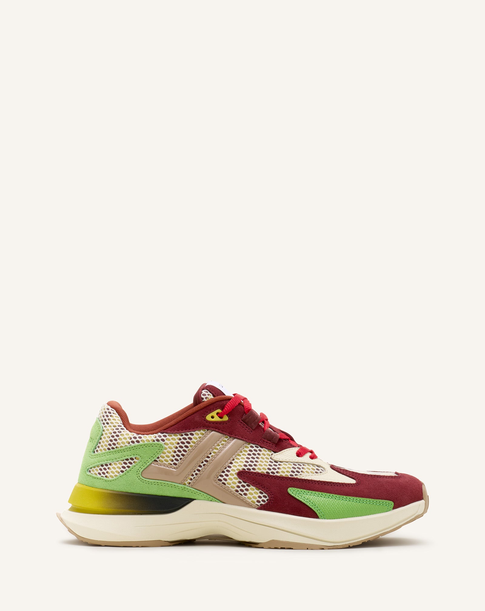 Sneakers Jla En Mesh Et Cuir Métallisé Red | Lanvin
