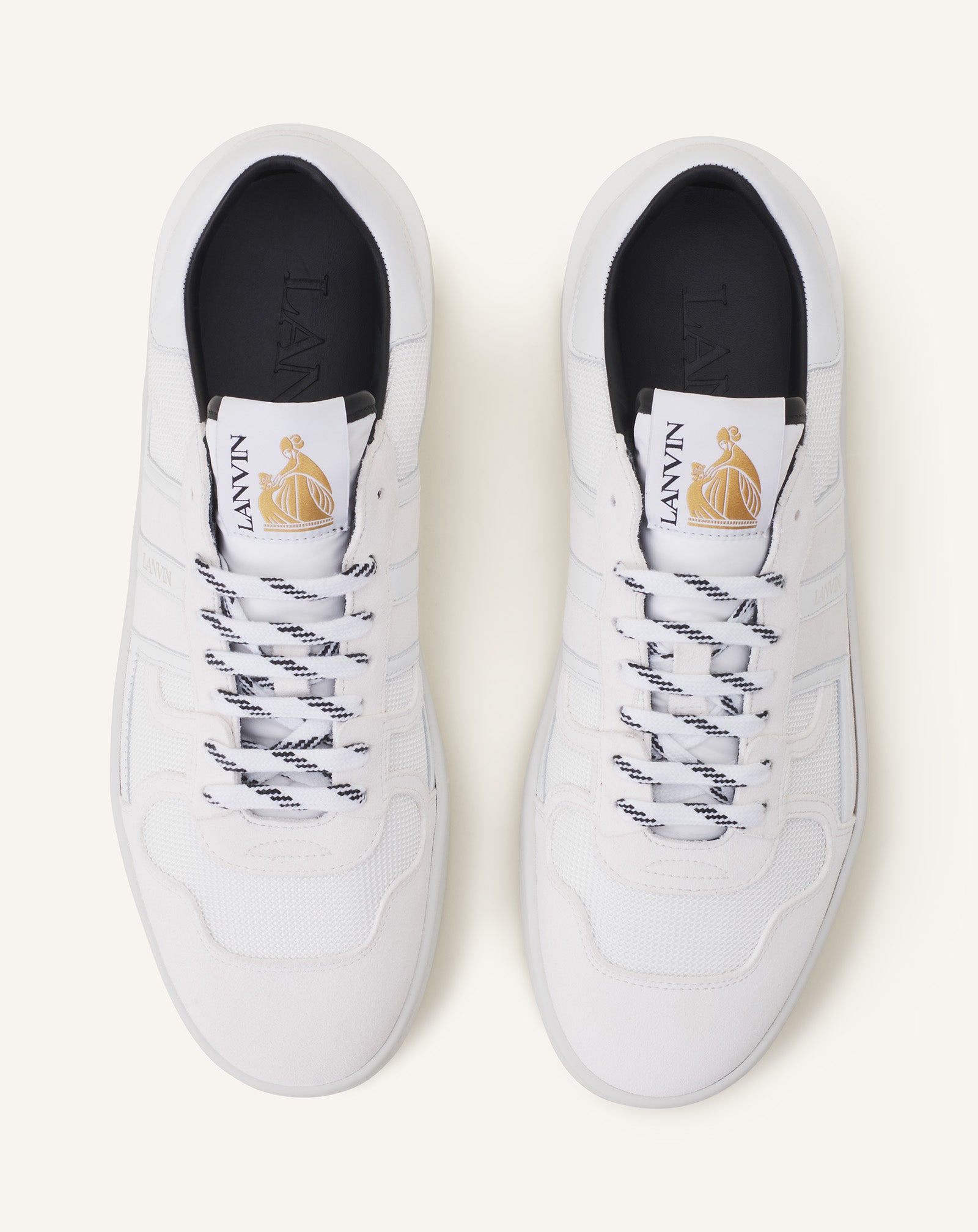 CLAY SNEAKERS IN MESH AND LEATHER