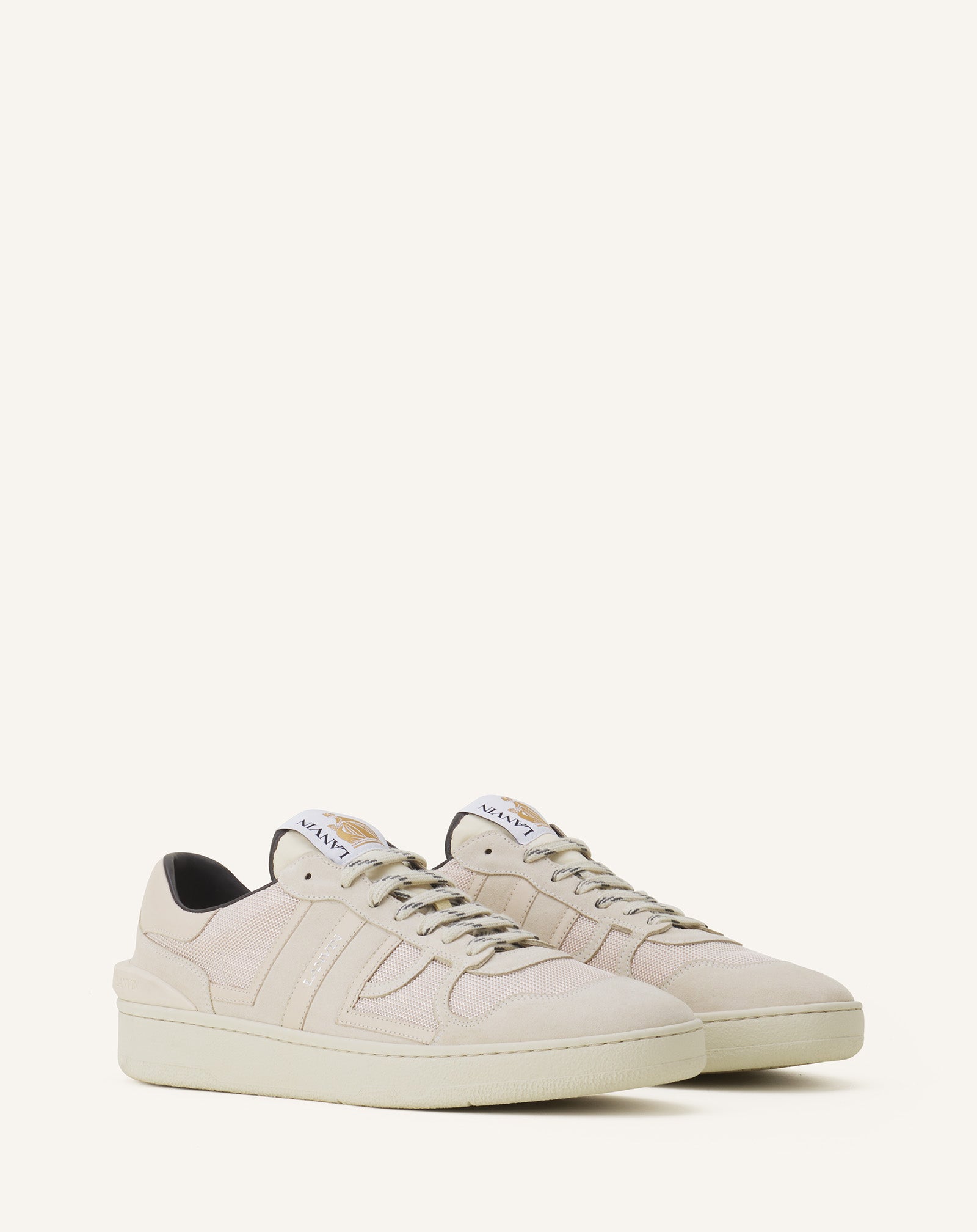 CLAY SNEAKERS IN MESH AND LEATHER