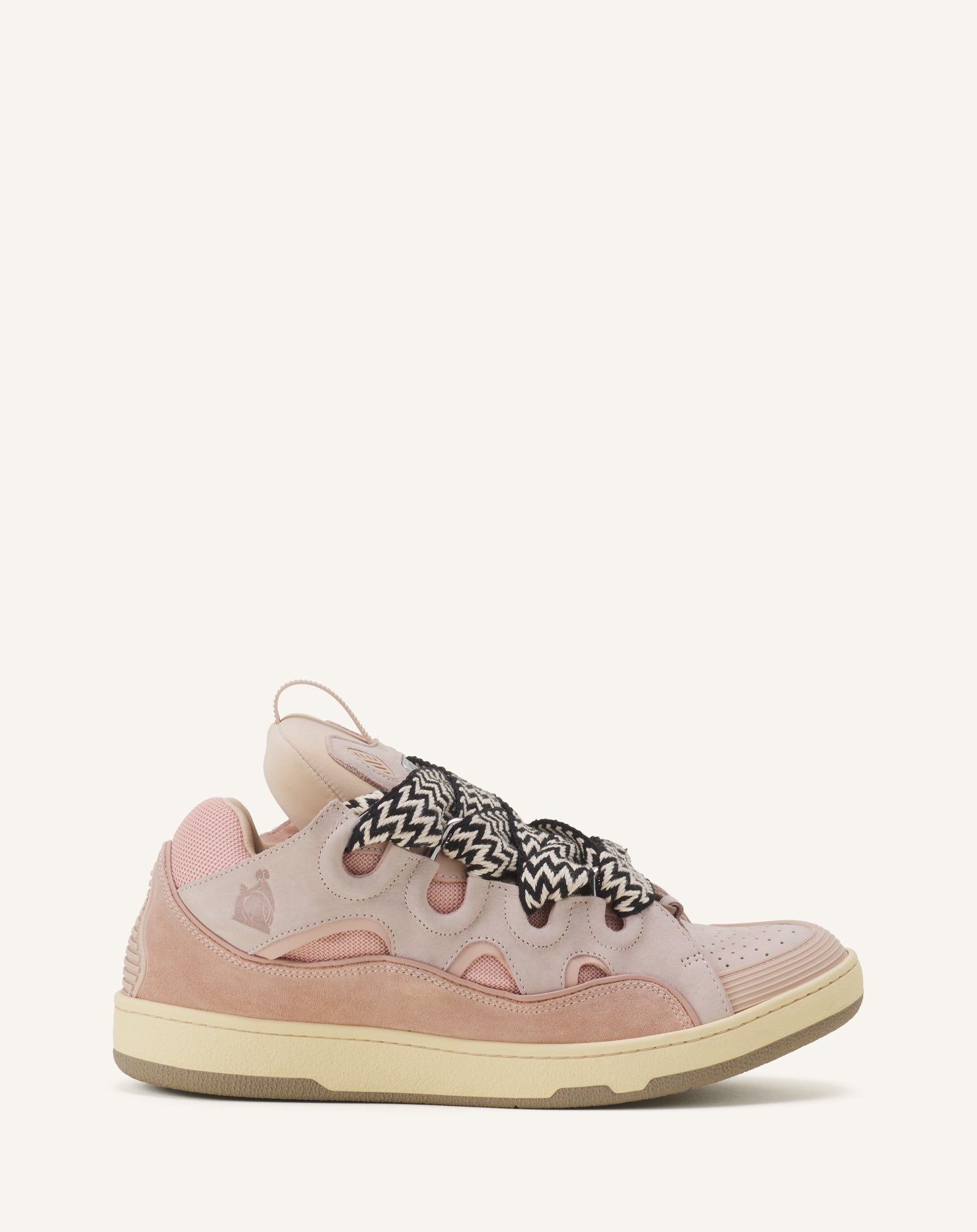 靴 LANVIN LEATHER CURB SNEAKERS PINK 41 Leather Curb Sneakers | Lanvin