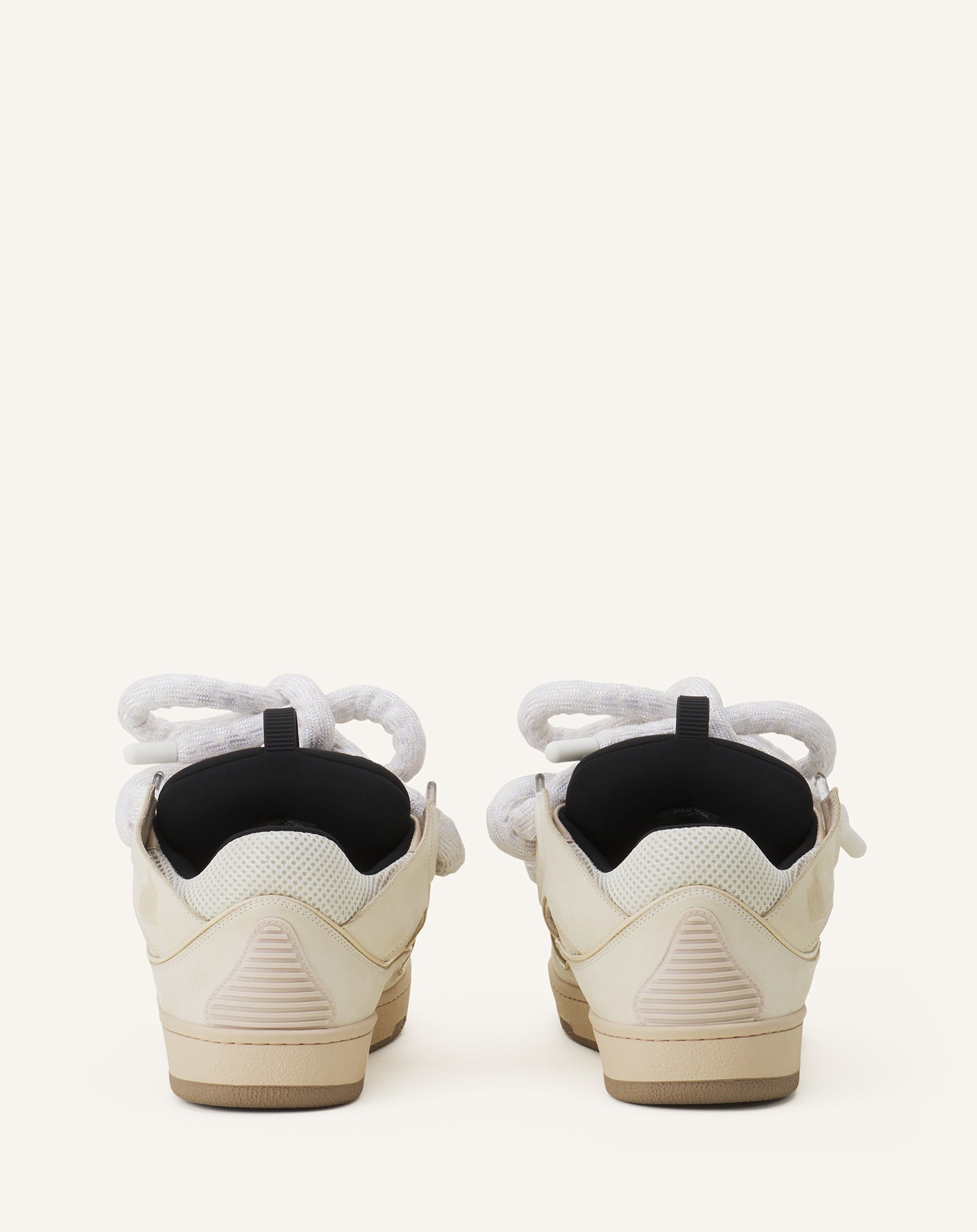 CURB SNEAKERS IN LEATHER WITH SNAKE LACES