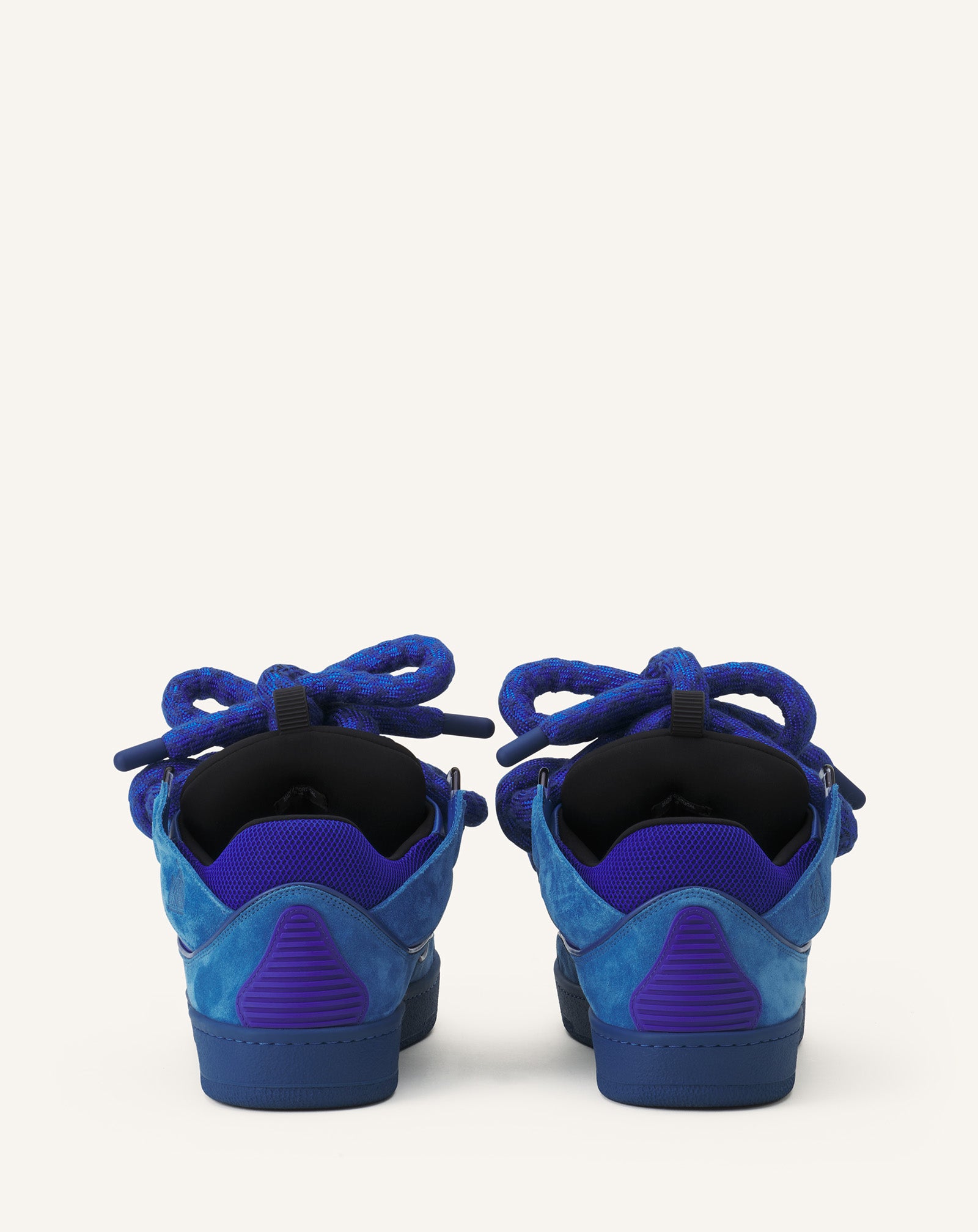 CURB SNEAKERS IN LEATHER WITH SNAKE LACES
