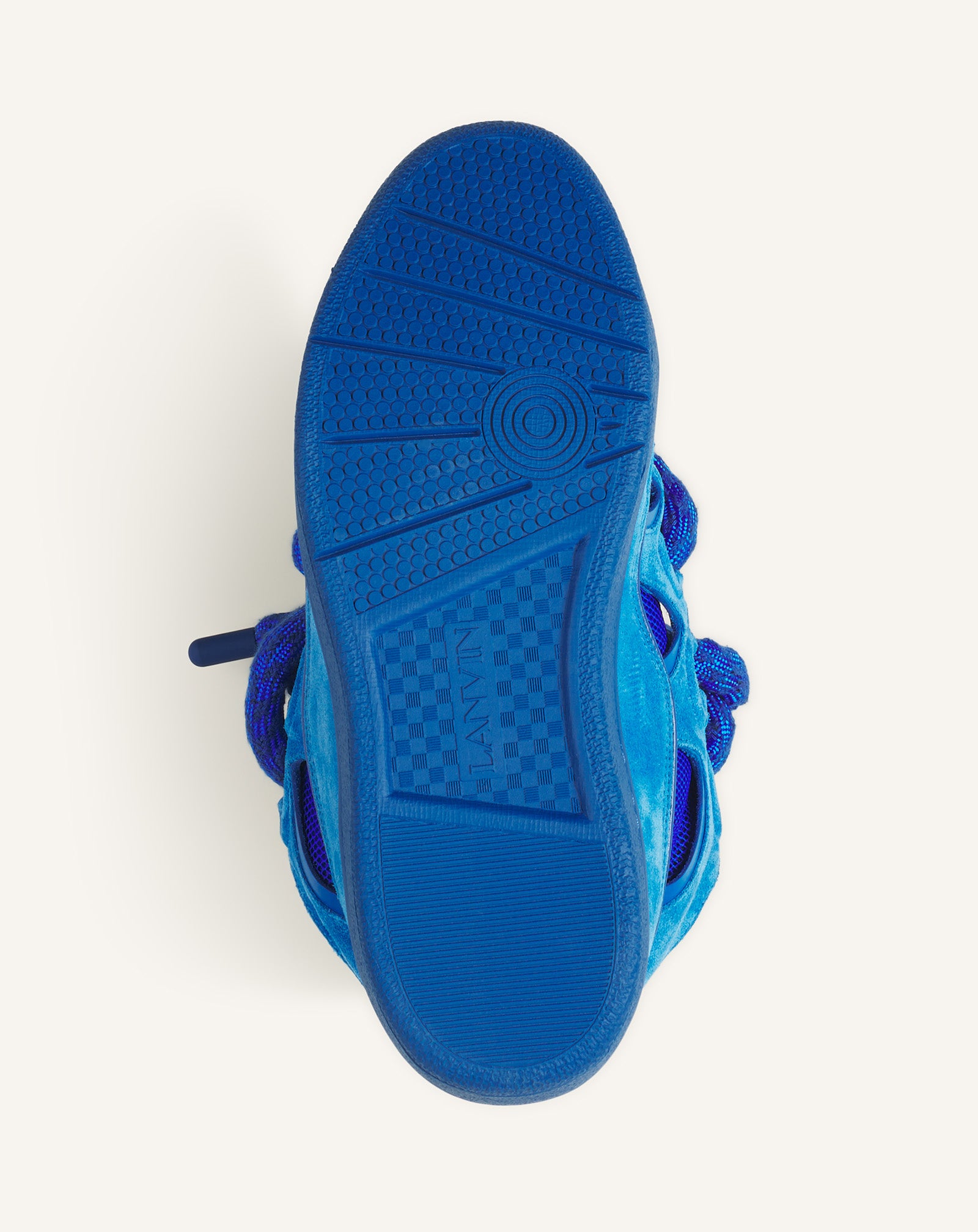 CURB SNEAKERS IN LEATHER WITH SNAKE LACES