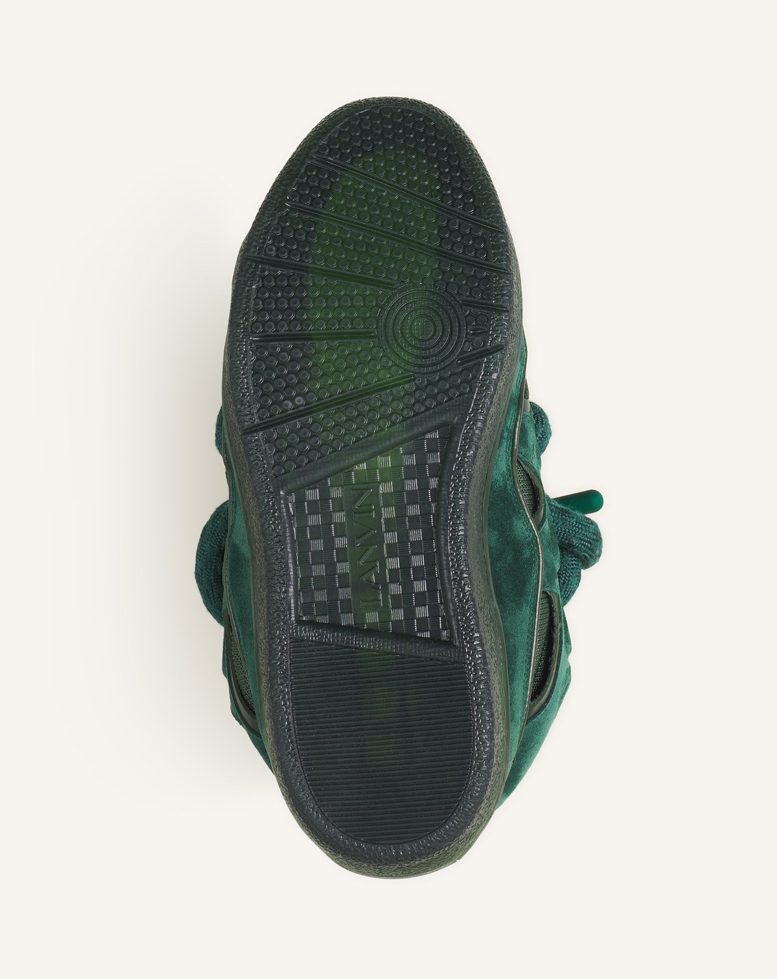 CURB SNEAKERS IN LEATHER WITH SNAKE LACES