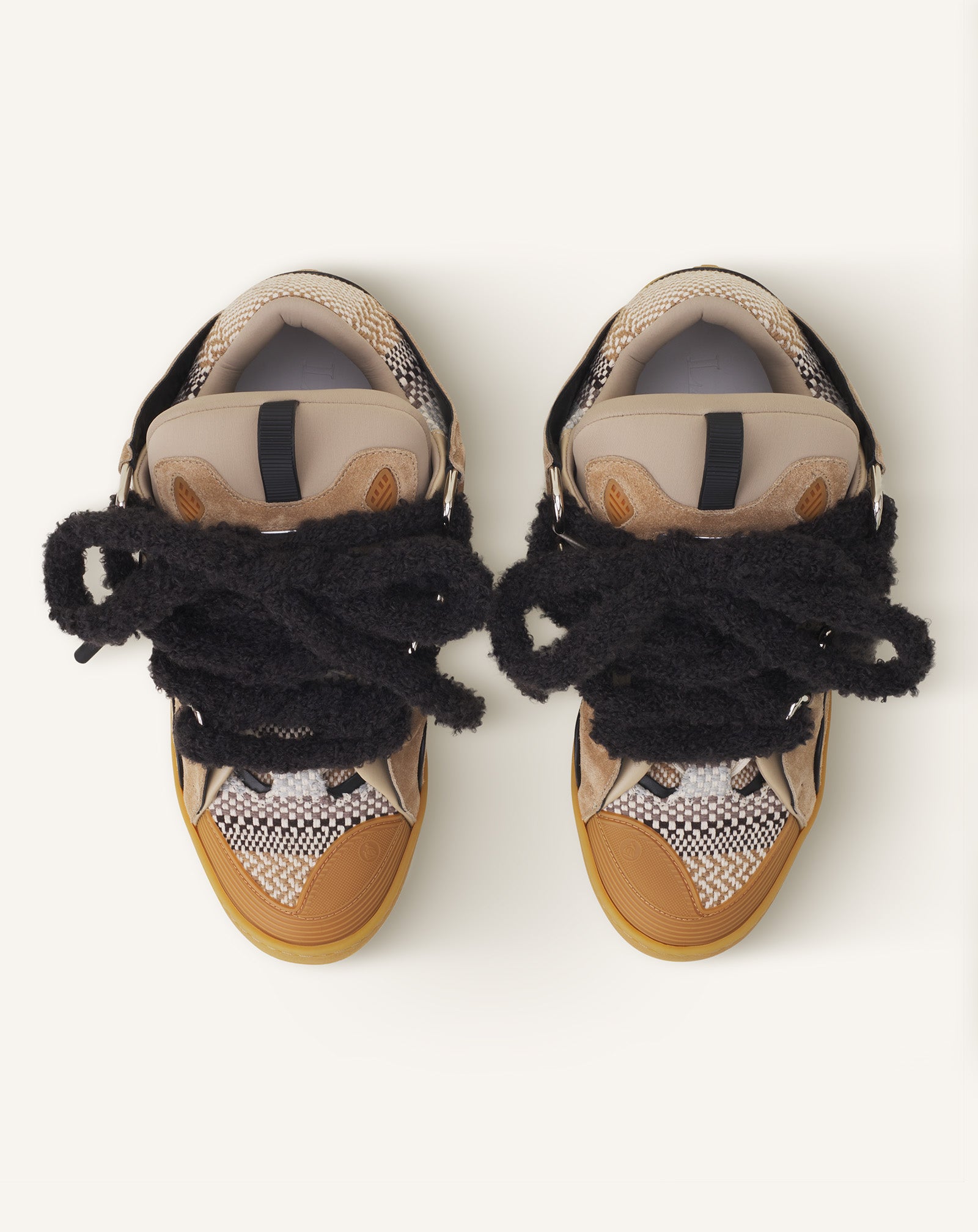 CURB SUEDE SNEAKERS WITH MESH LACES