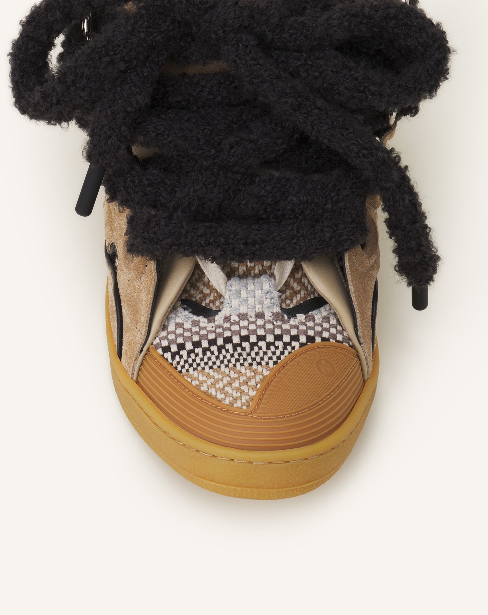CURB SUEDE SNEAKERS WITH MESH LACES