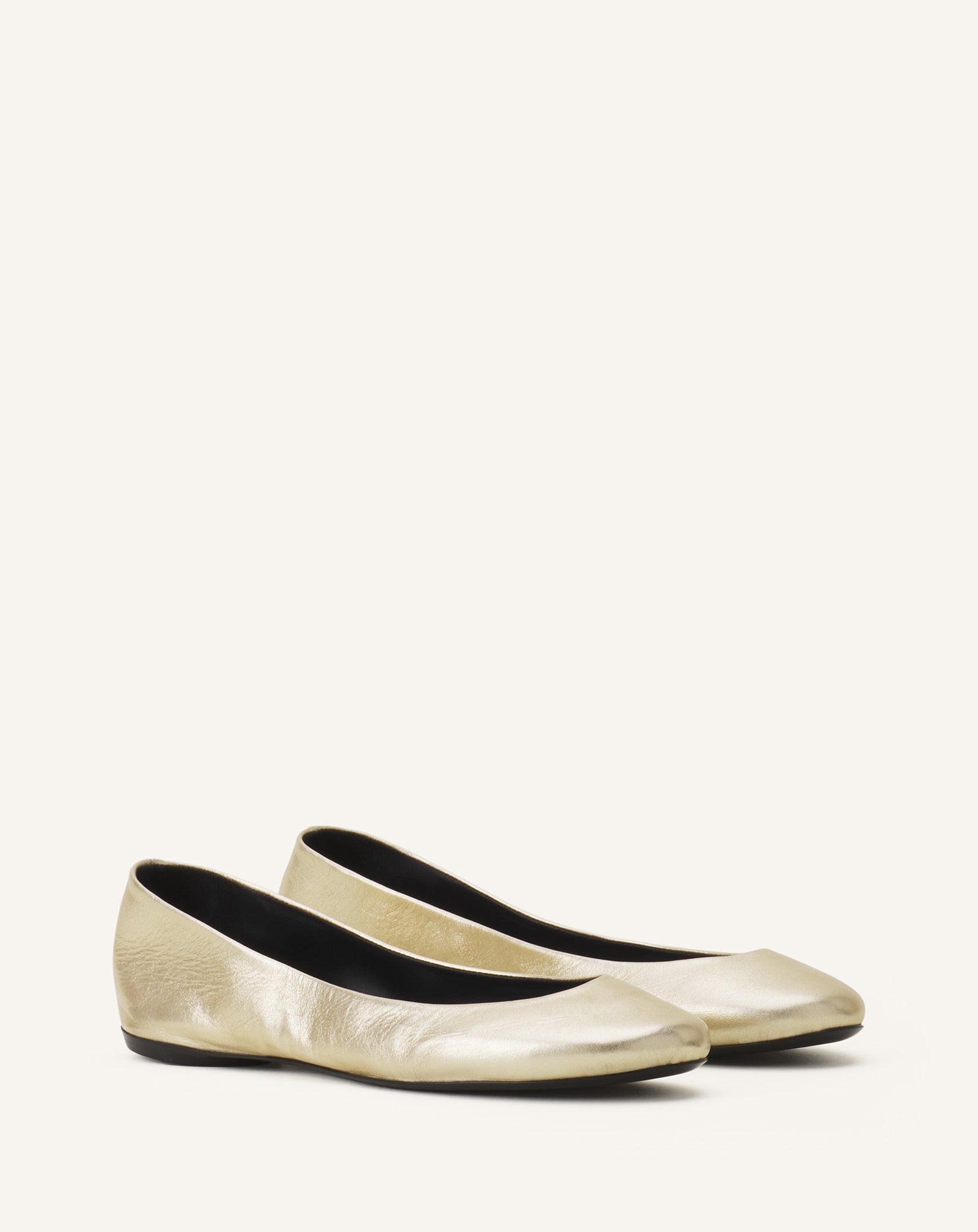 RUTENIUM THE BALLERINA FLAT IN METALLIC LEATHER
