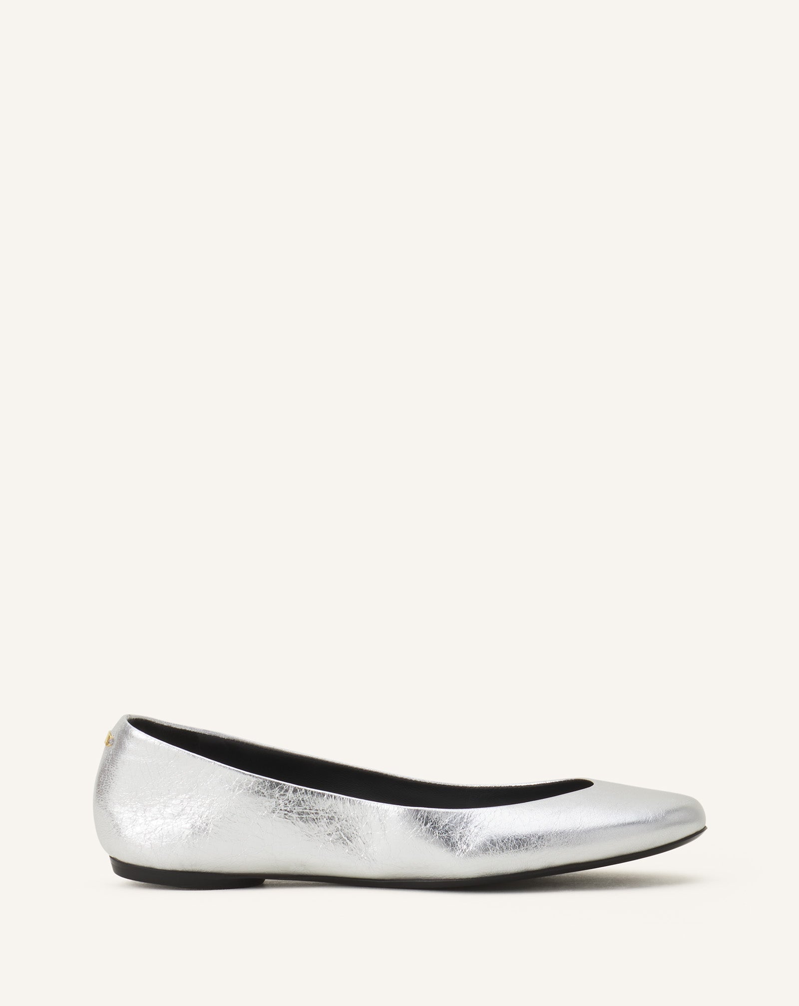 RUTENIUM THE BALLERINA FLAT IN METALLIC LEATHER