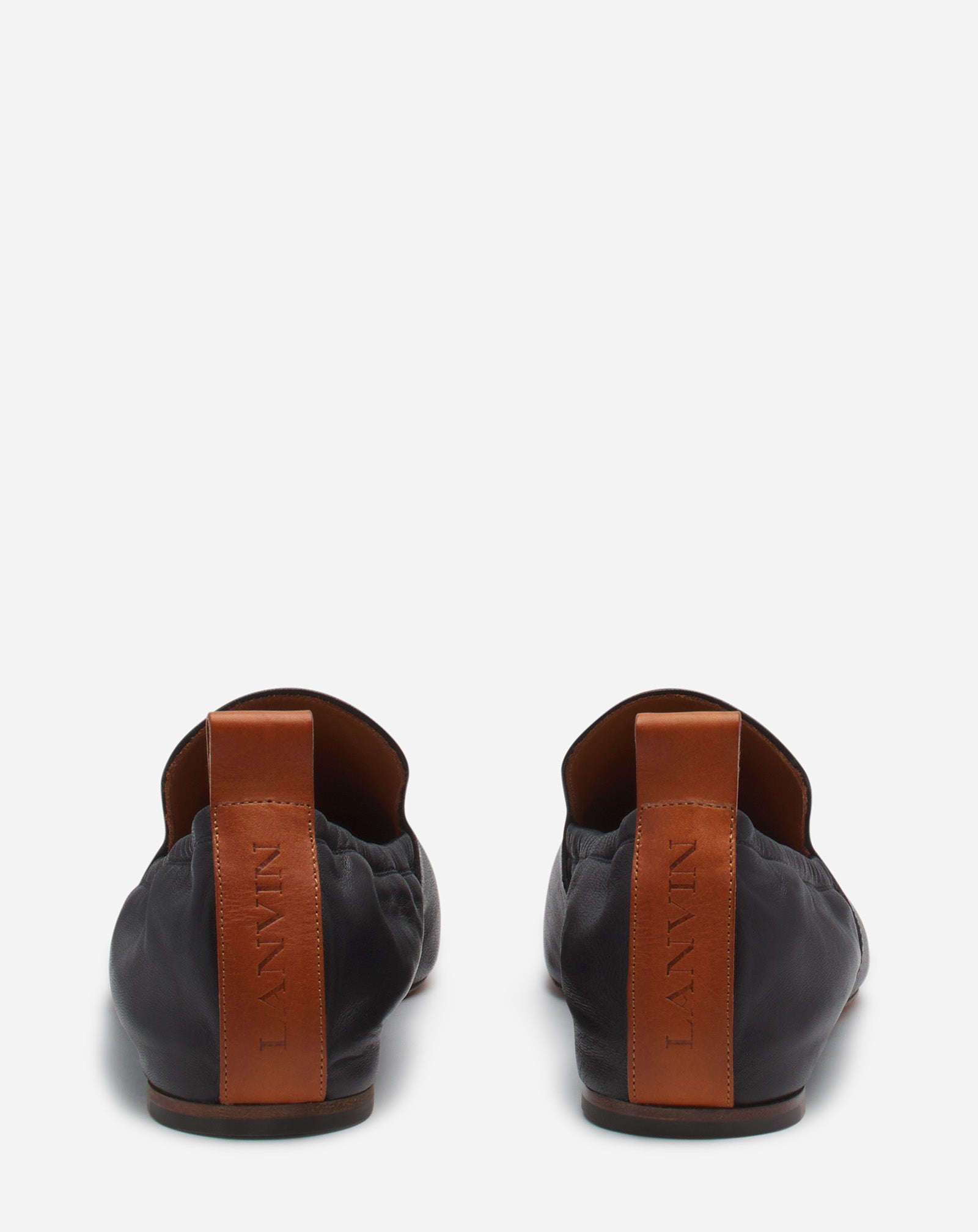 LEATHER BALLERINA LOAFERS