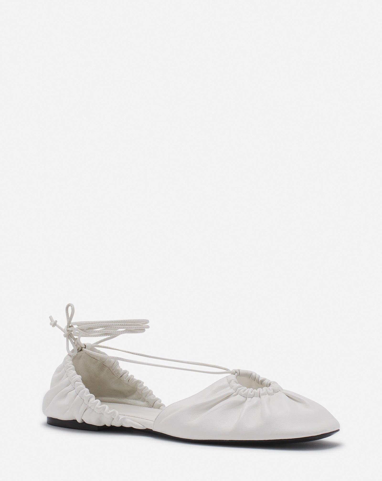 MESURE LACE-UP LEATHER BALLERINA