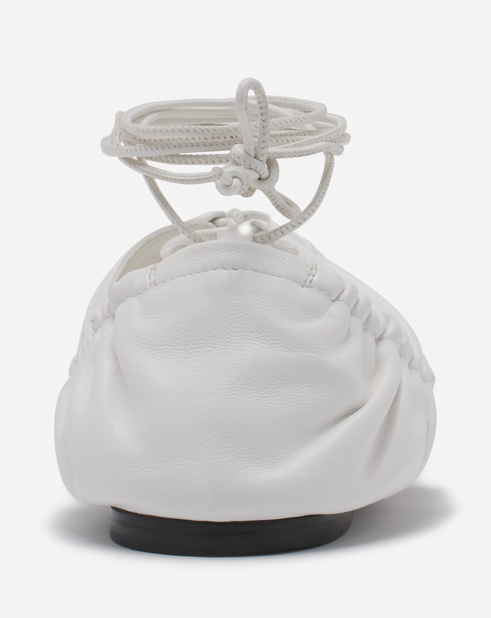 MESURE LACE-UP LEATHER BALLERINA