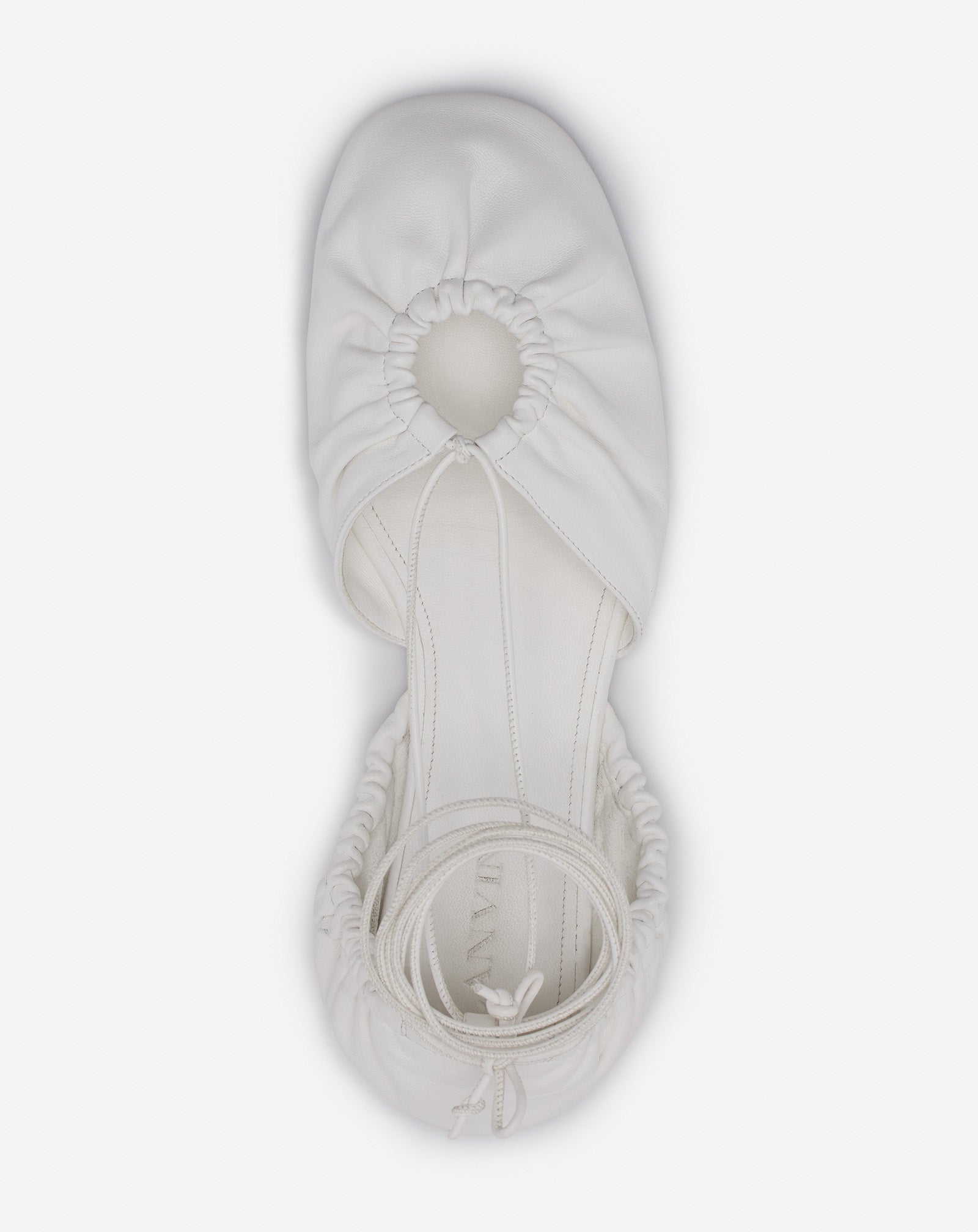 MESURE LACE-UP LEATHER BALLERINA