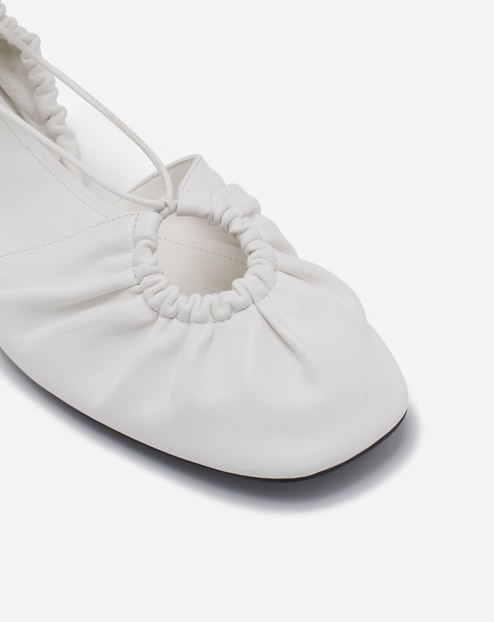 MESURE LACE-UP LEATHER BALLERINA