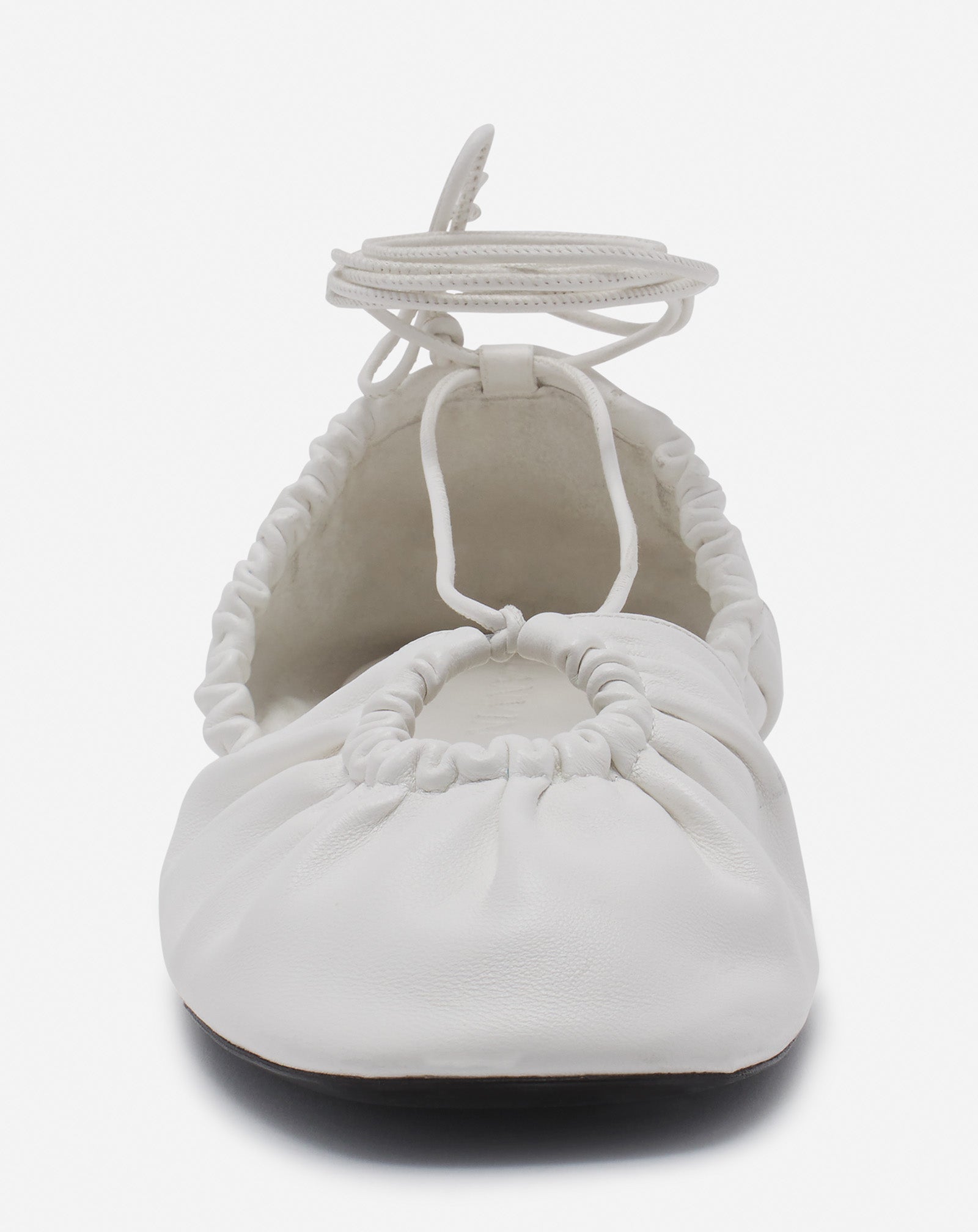 MESURE LACE-UP LEATHER BALLERINA