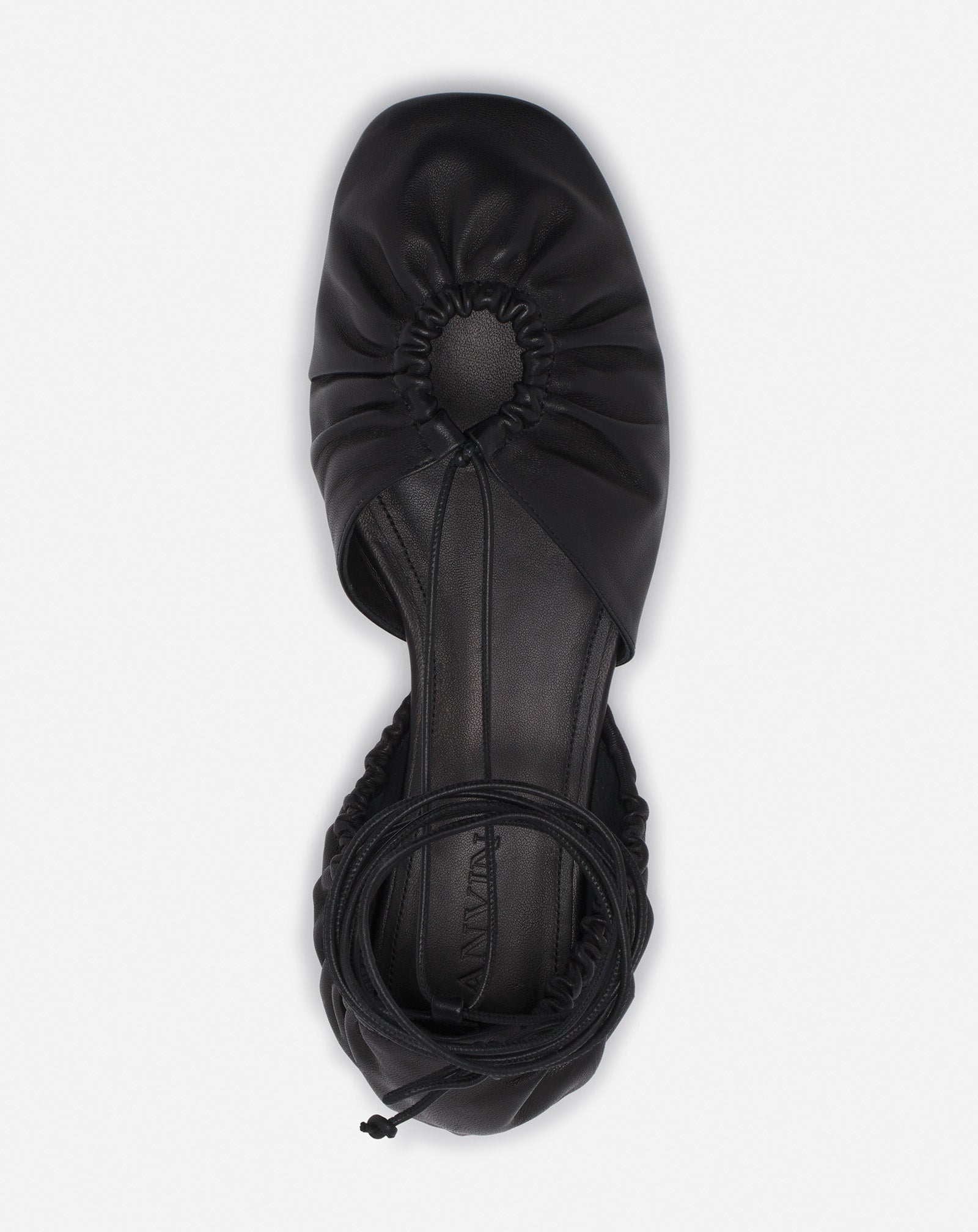 MESURE LACE-UP LEATHER BALLERINA