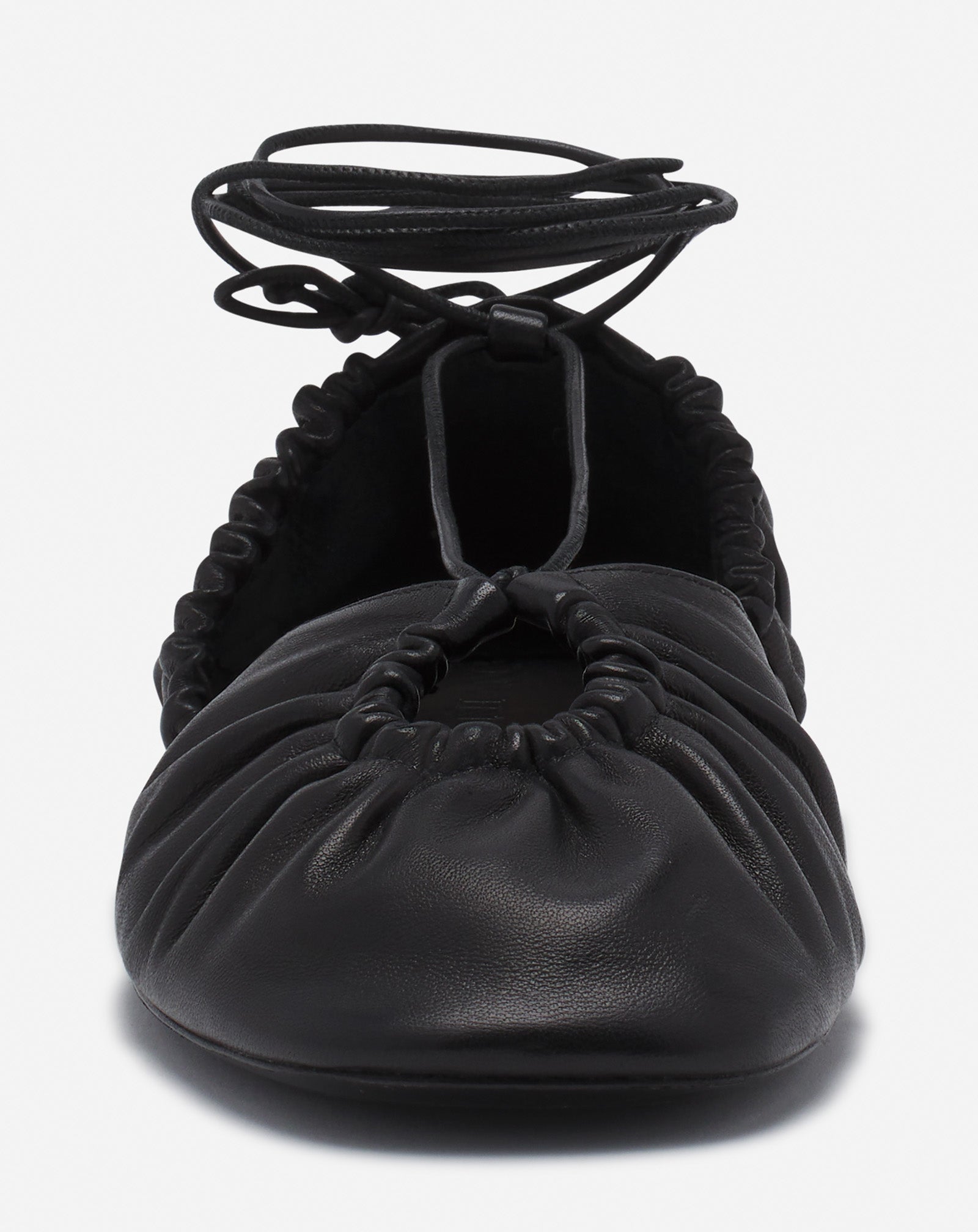 MESURE LACE-UP LEATHER BALLERINA