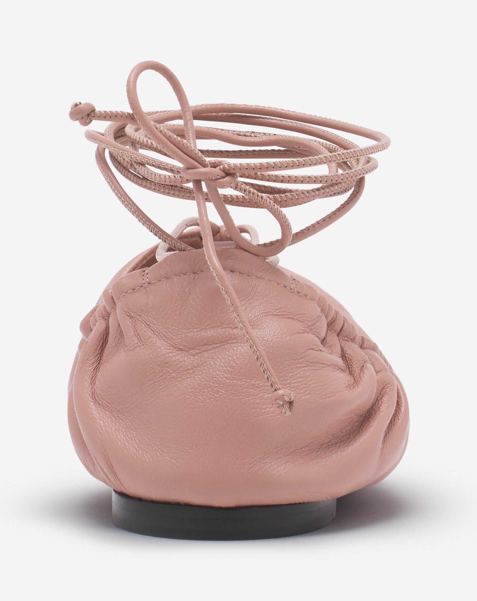 MESURE LACE-UP LEATHER BALLERINA