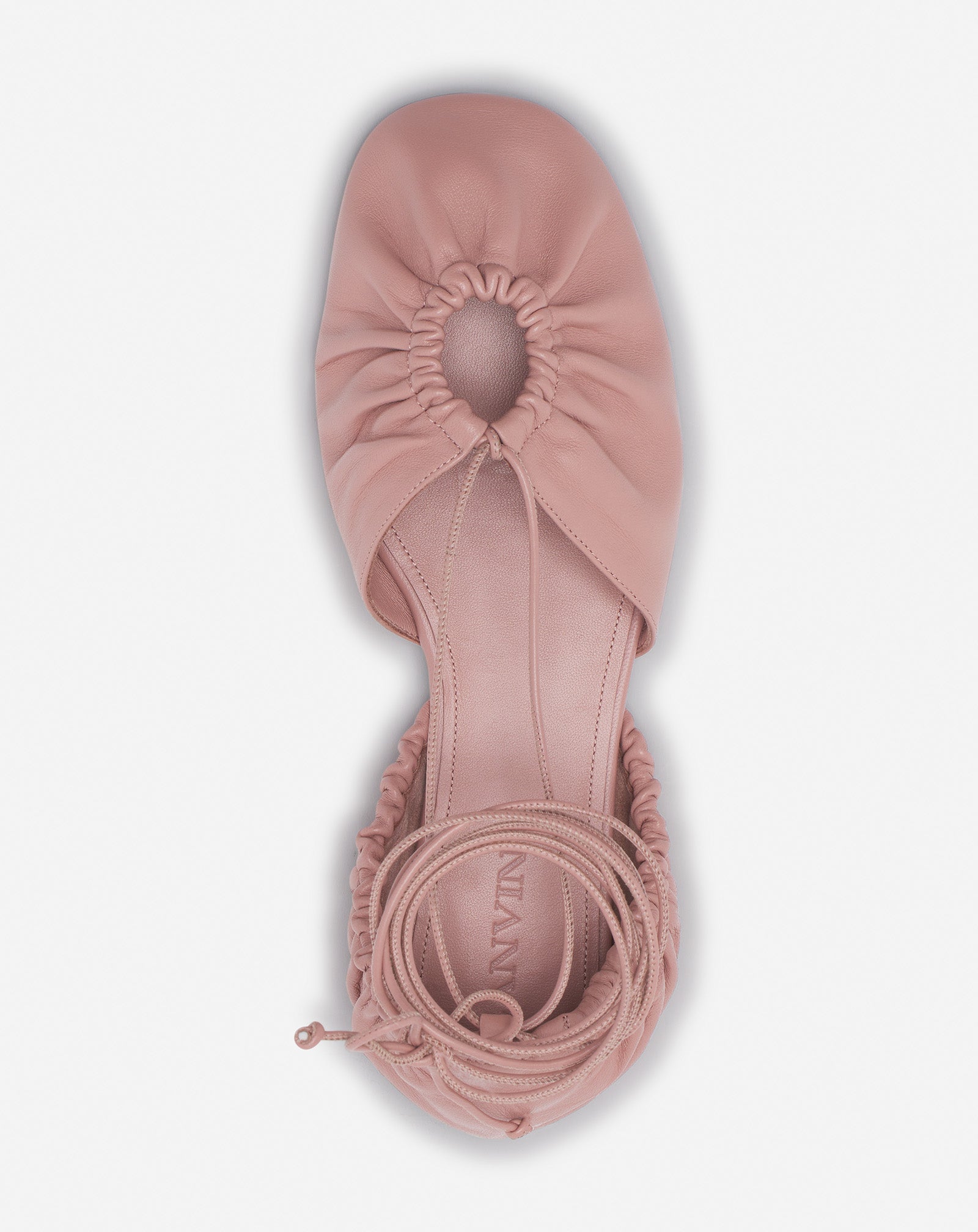 MESURE LACE-UP LEATHER BALLERINA