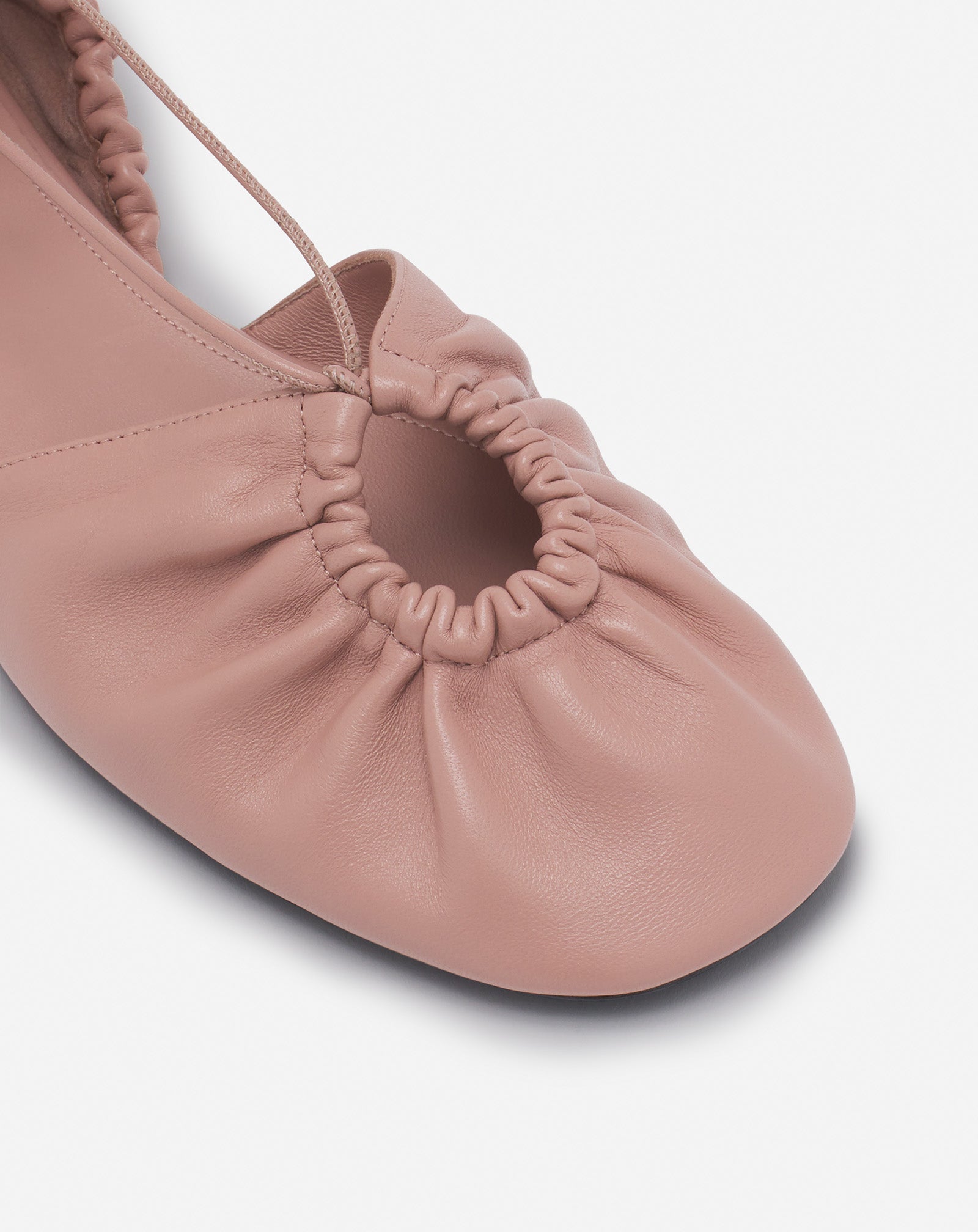 MESURE LACE-UP LEATHER BALLERINA