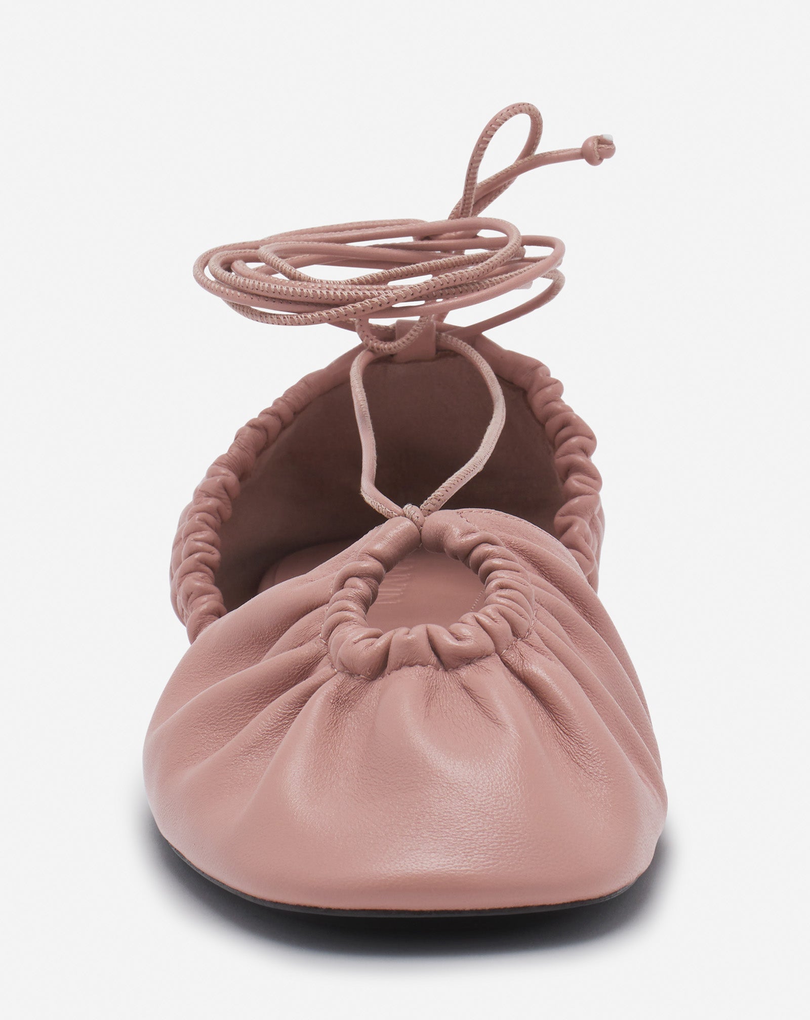 MESURE LACE-UP LEATHER BALLERINA