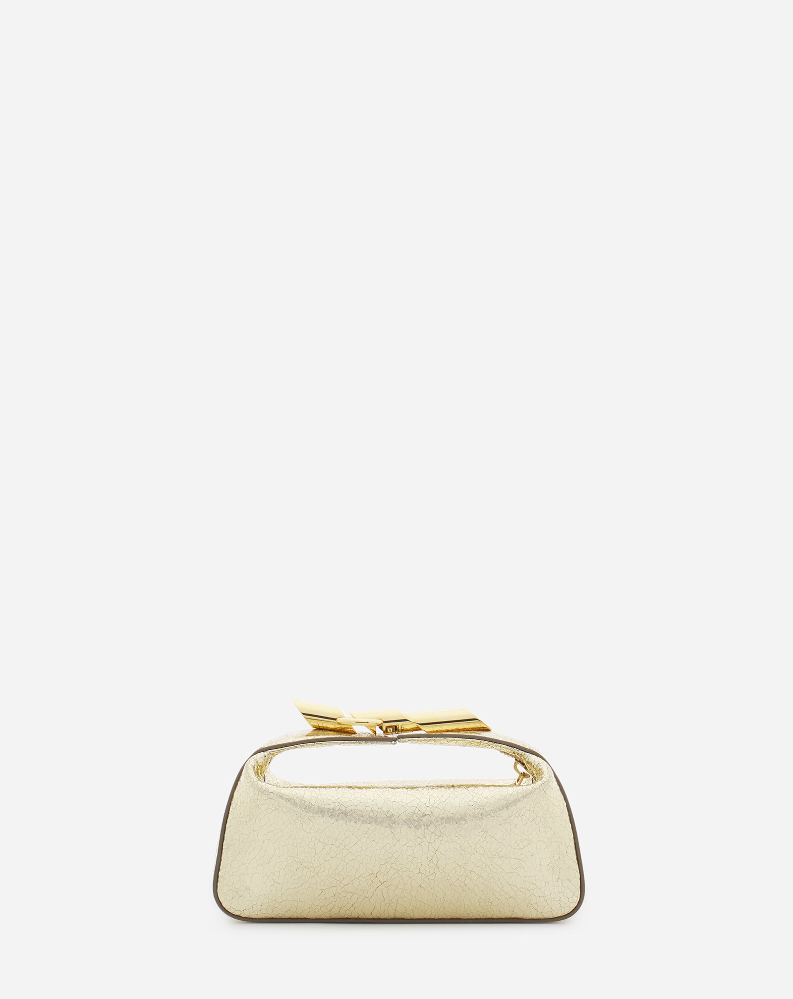 HAUTE SÉQUENCE CLUTCH BAG IN CRACKLED METALLIC LEATHER