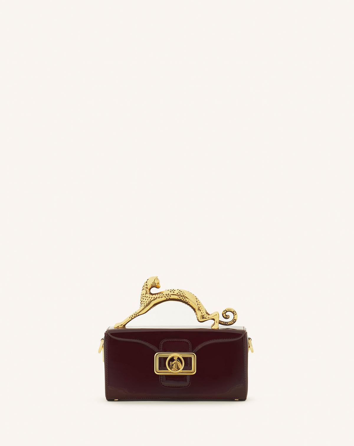 Brown Pencil Cat Nano Patent Leather Bag | Lanvin