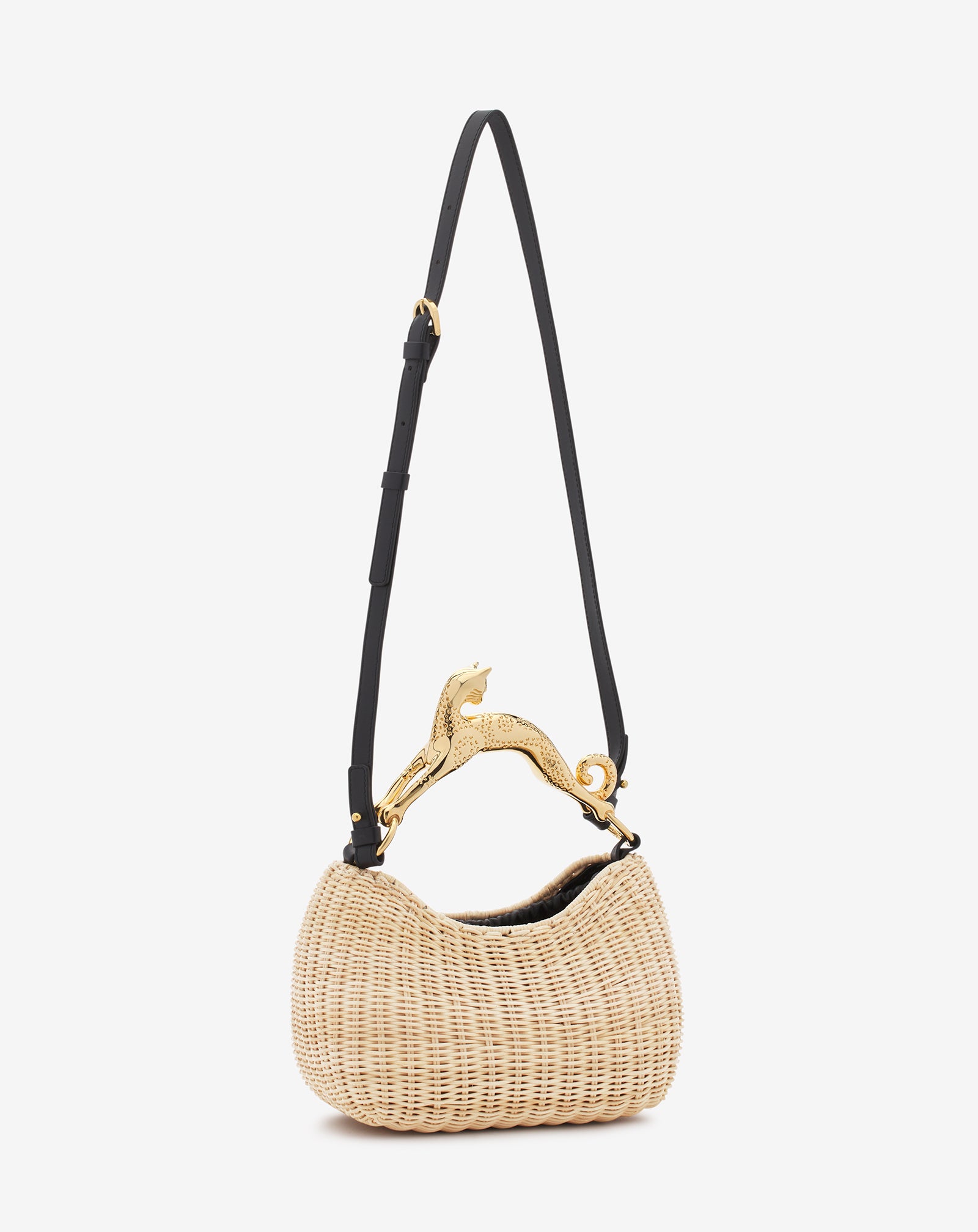 WICKER HOBO CAT BAG SM