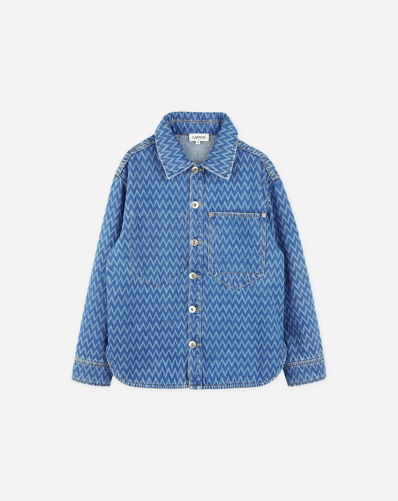 KIDS PATTERNED DENIM SHIRT
