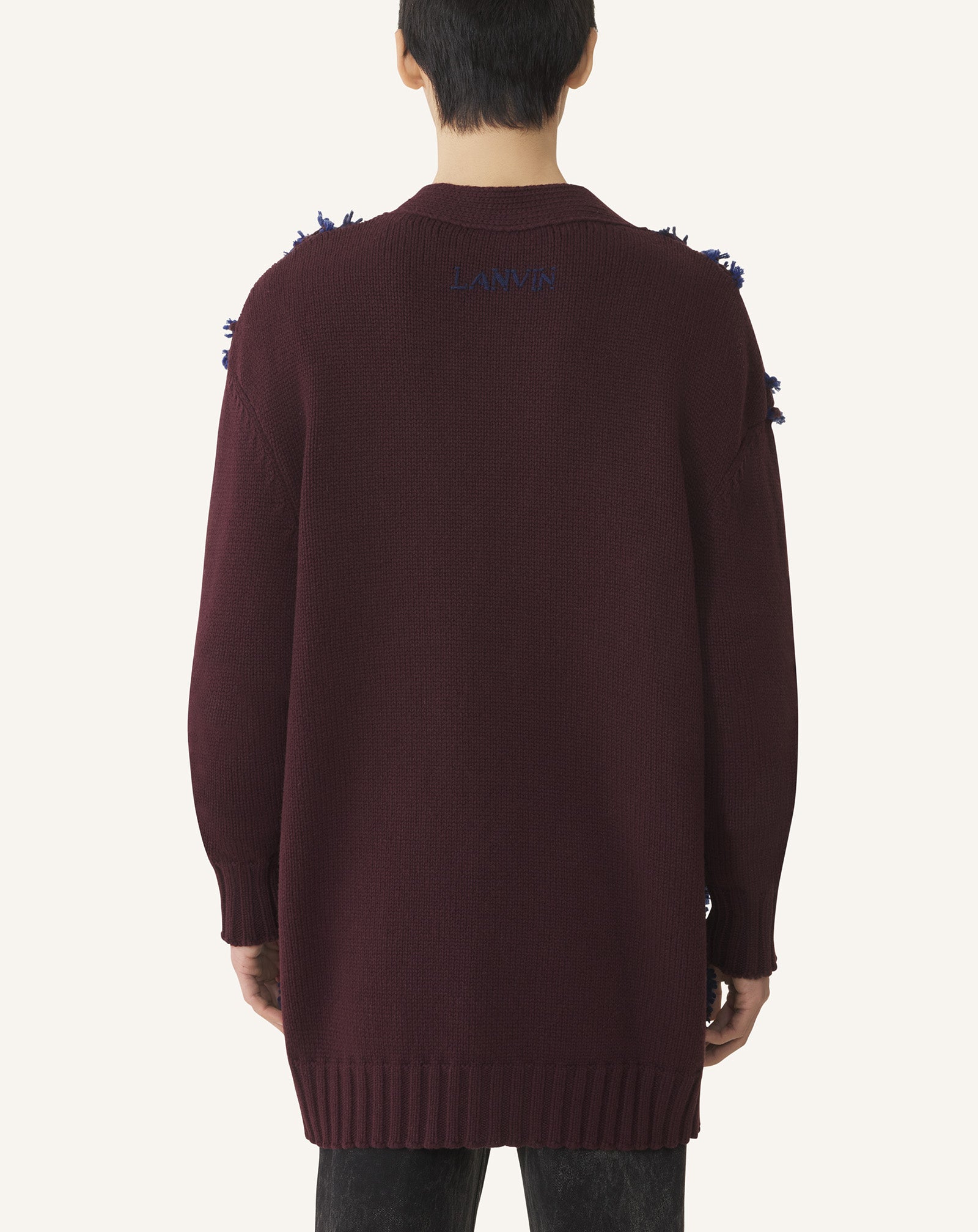 OVERSIZED JACQUARD CARDIGAN