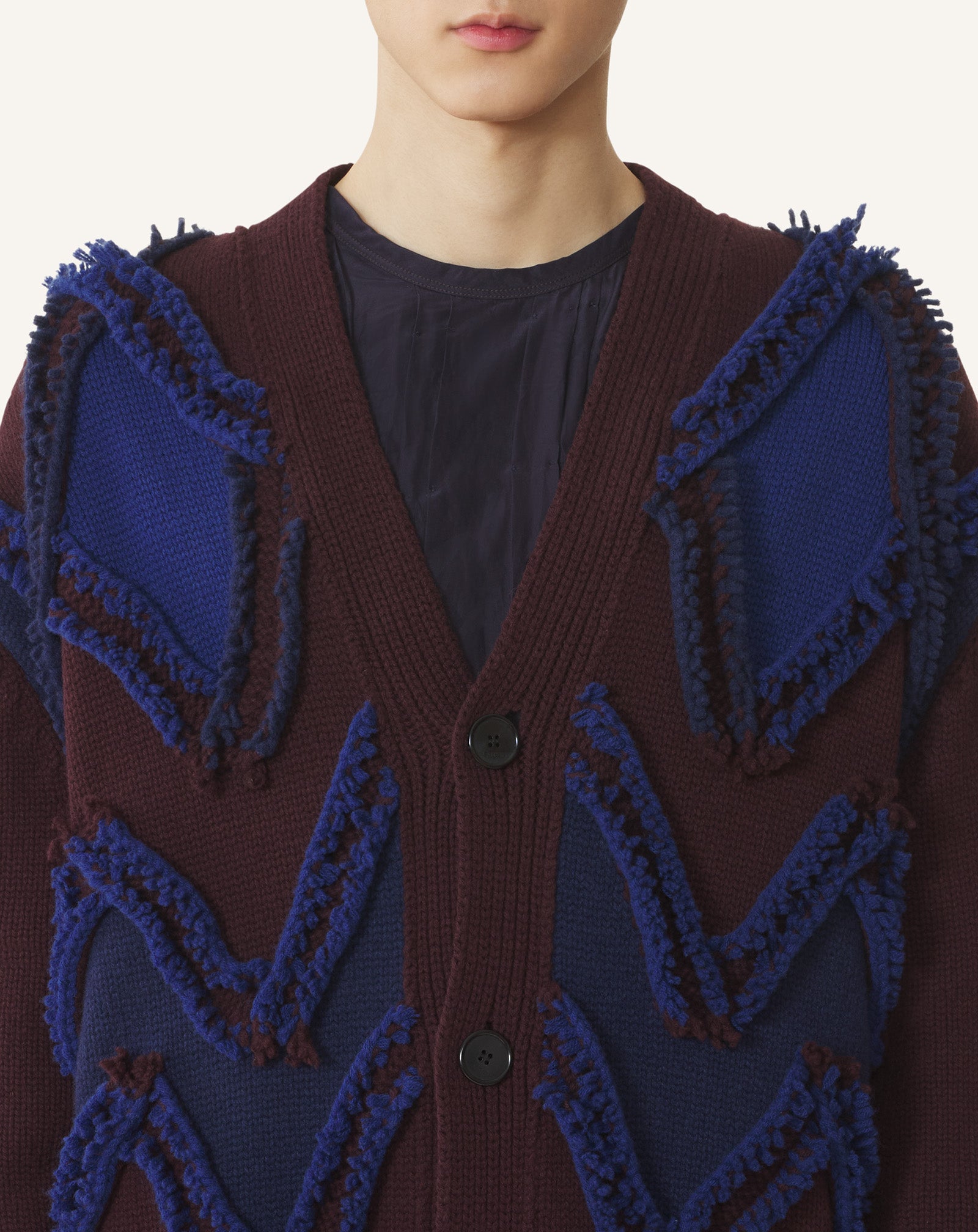 OVERSIZED JACQUARD CARDIGAN