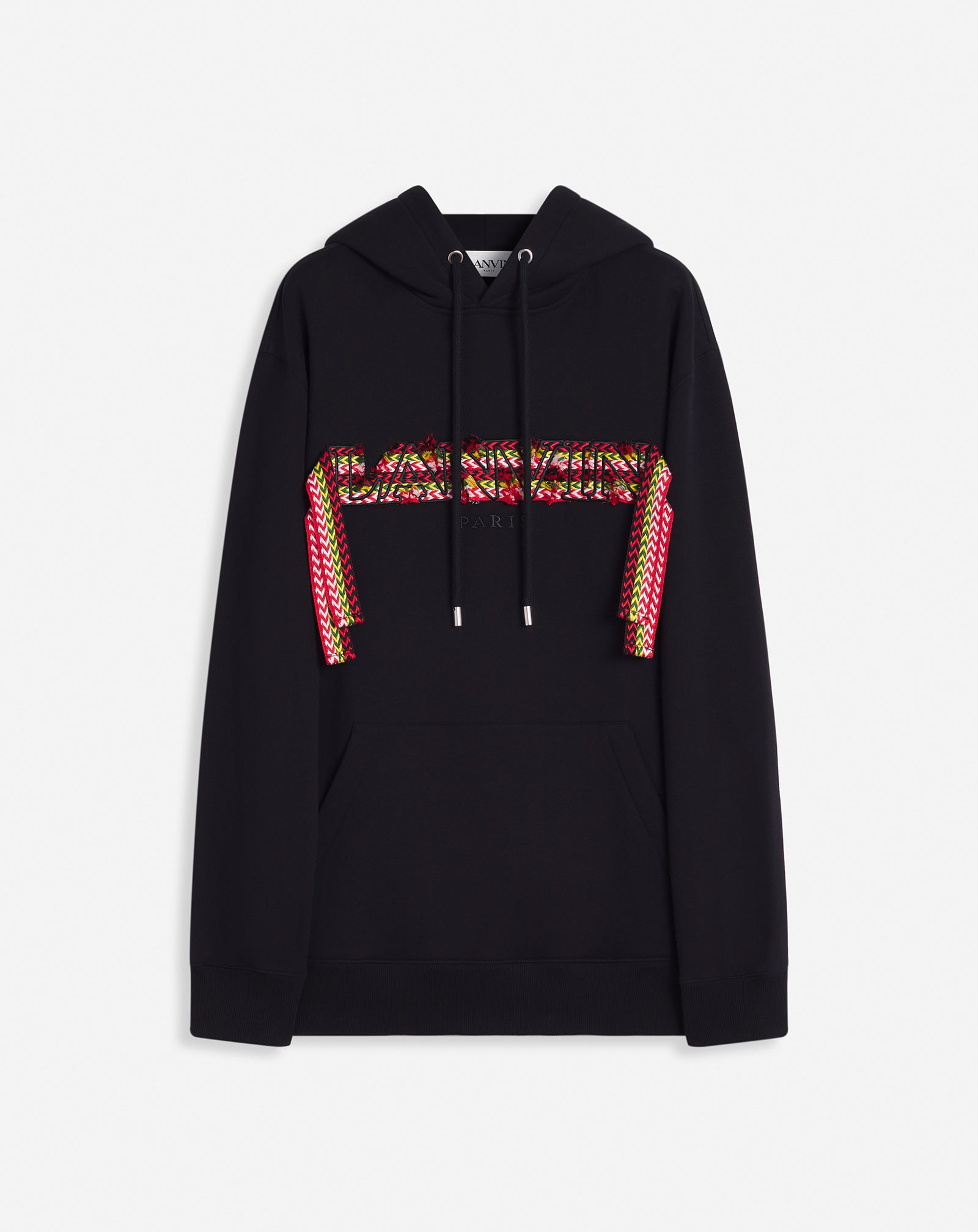 BLACK OVERSIZED HOODIE LANVIN CURBLACE