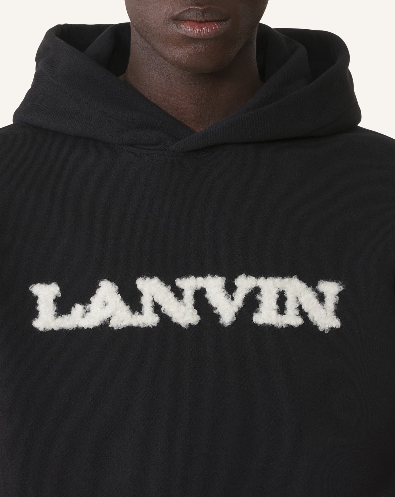 LANVIN SHEARLING HOODIE