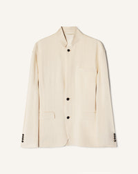 VISCOSE JACKET WITH STAND-UP COLLAR