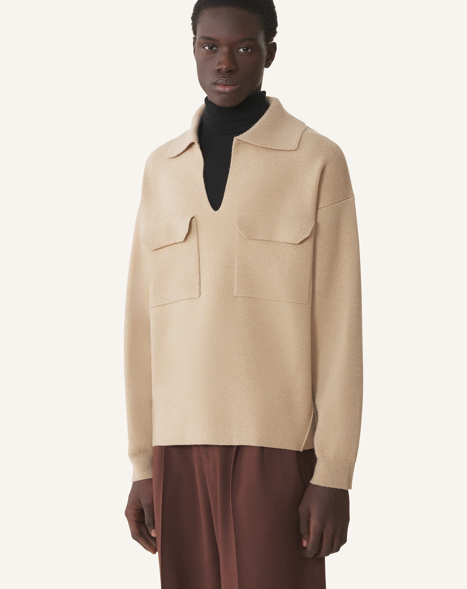 CASHMERE POLO SHIRT