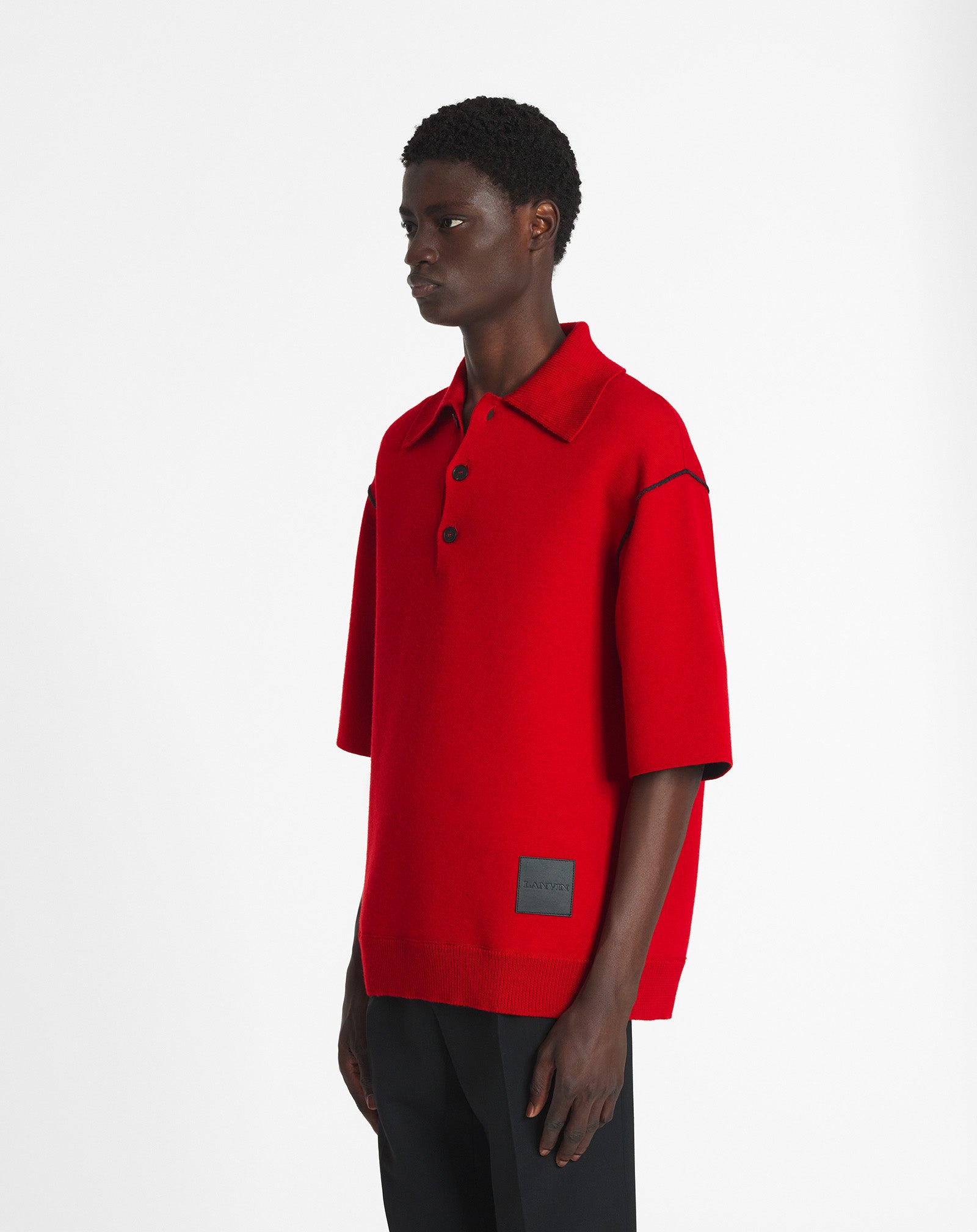 OVERSIZED WOOL POLO SHIRT