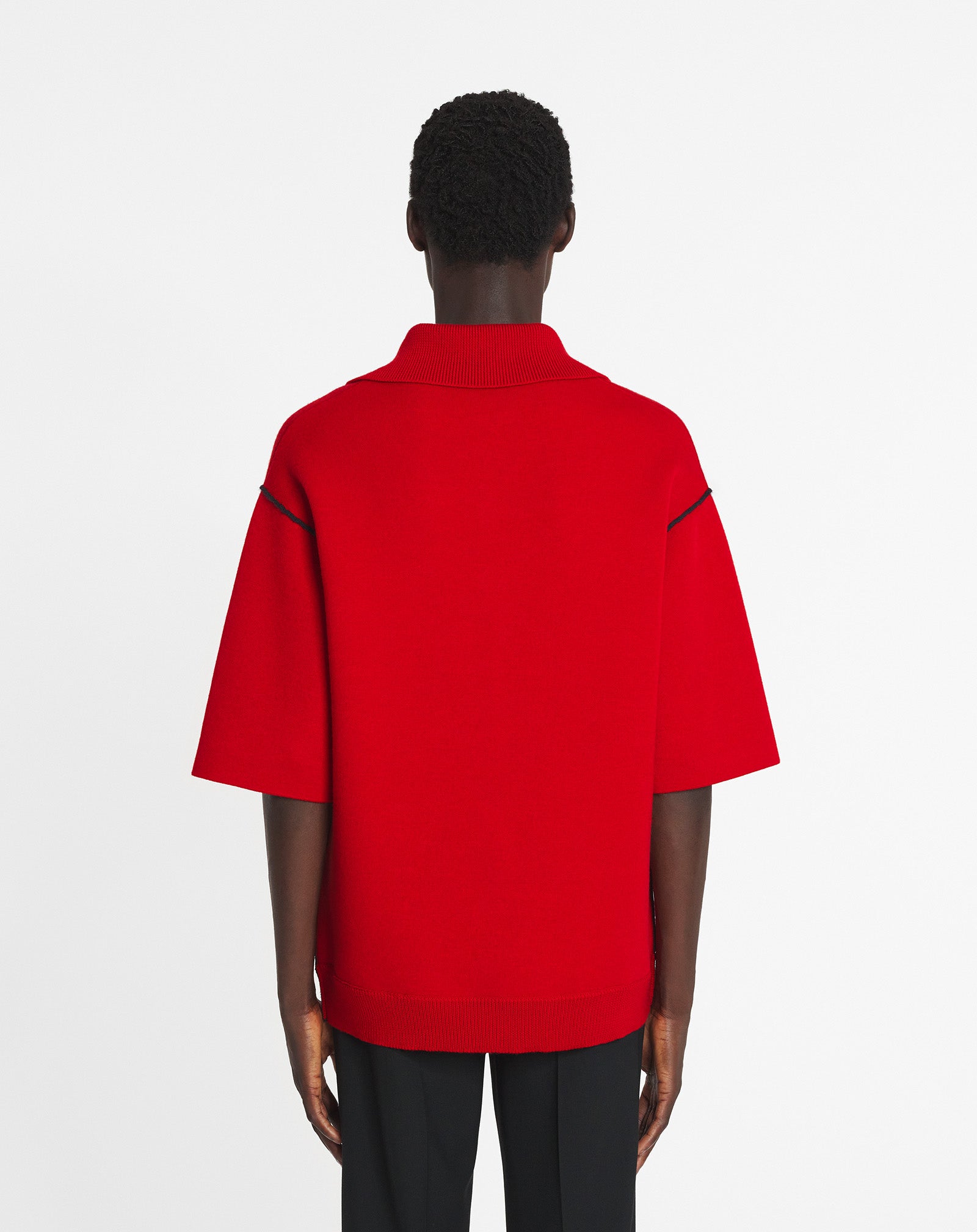 OVERSIZED WOOL POLO SHIRT