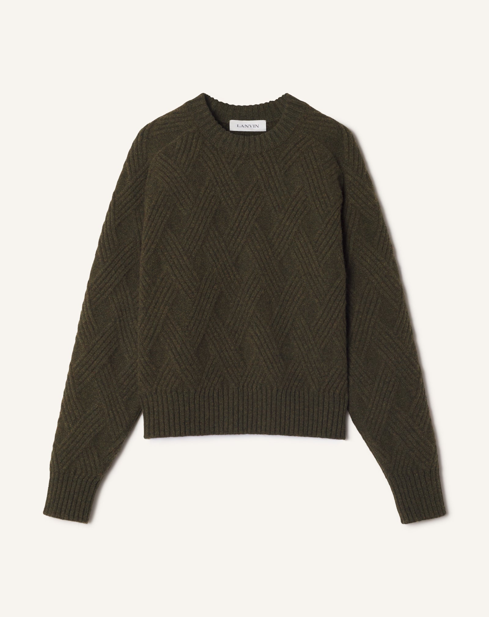 CABLE-KNIT WOOL SWEATER
