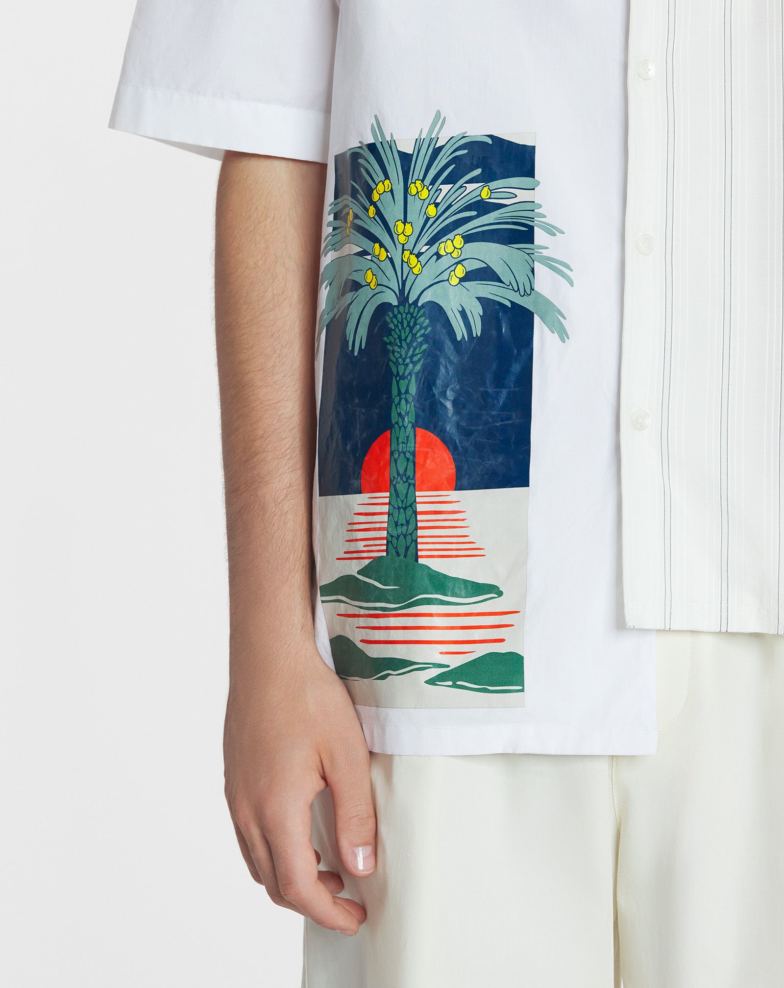 PRINTED ASYMMETRIC SHIRT