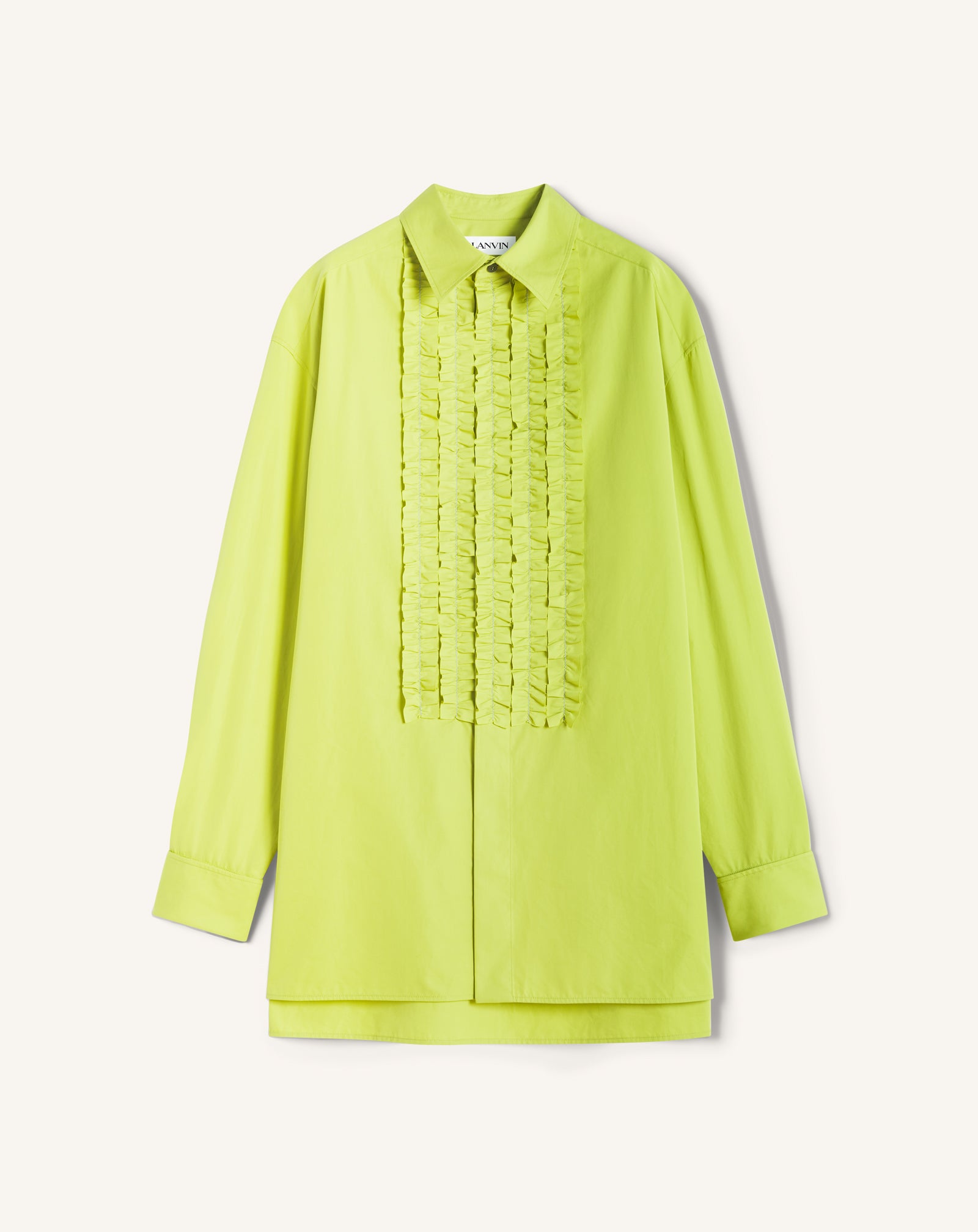 COTTON POPLIN BIB FRONT SHIRT