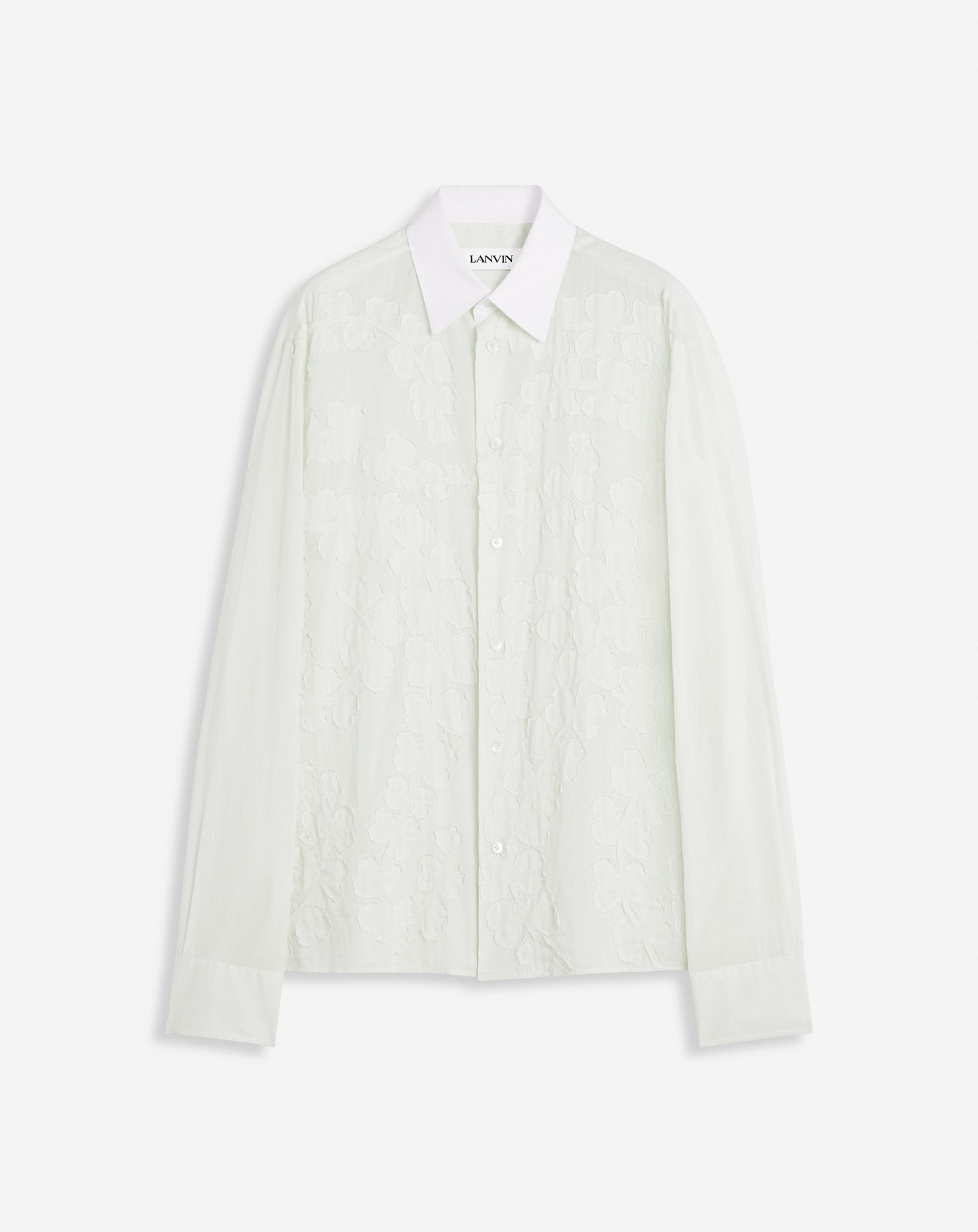 COTTON VOILE SHIRT WITH CUT-OUTS