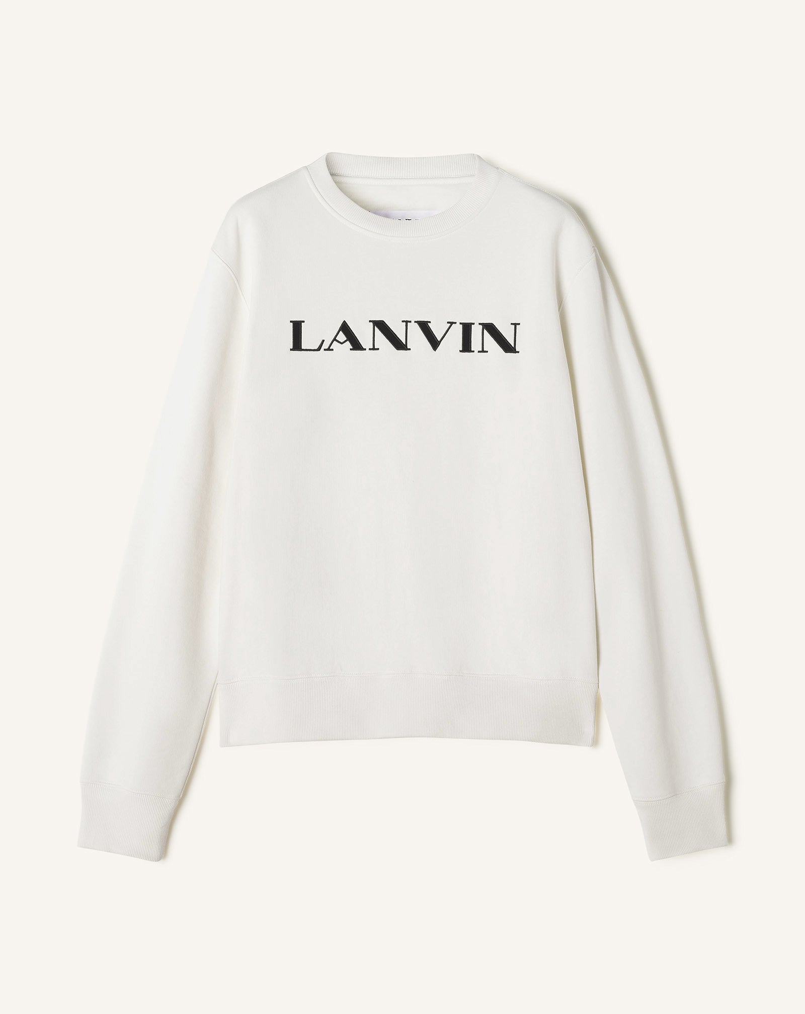 White Lanvin Embroidered Cotton Sweatshirt | Lanvin