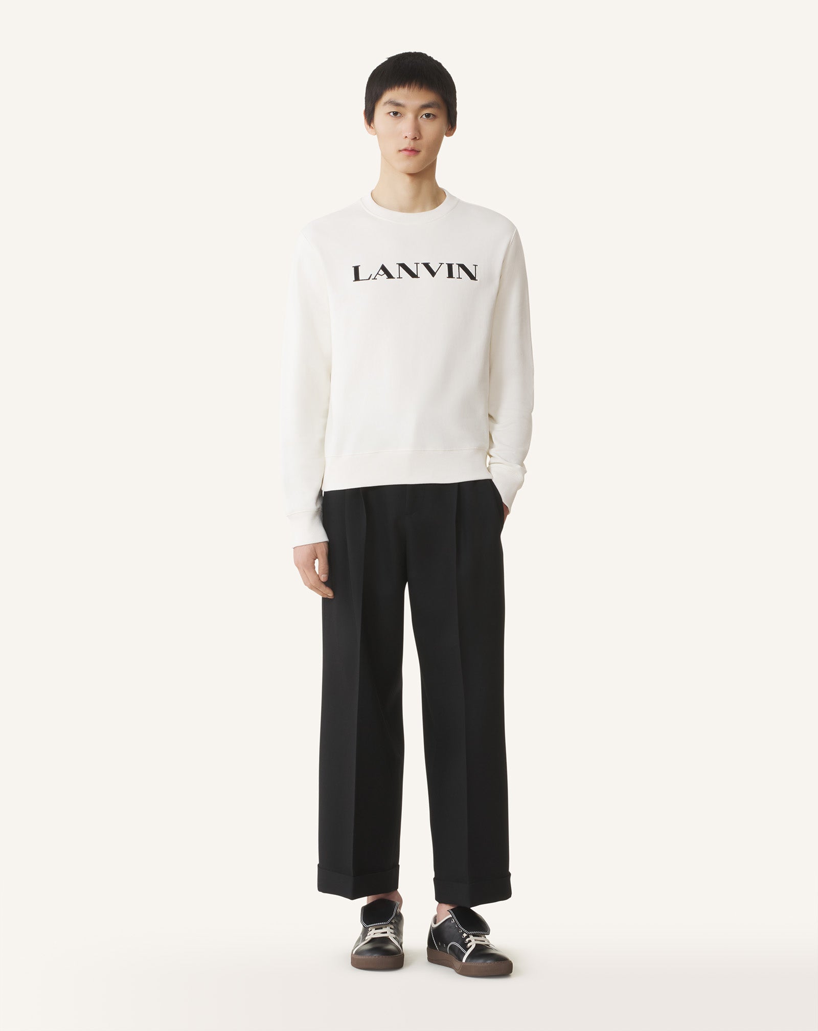 LANVIN EMBROIDERED COTTON SWEATSHIRT