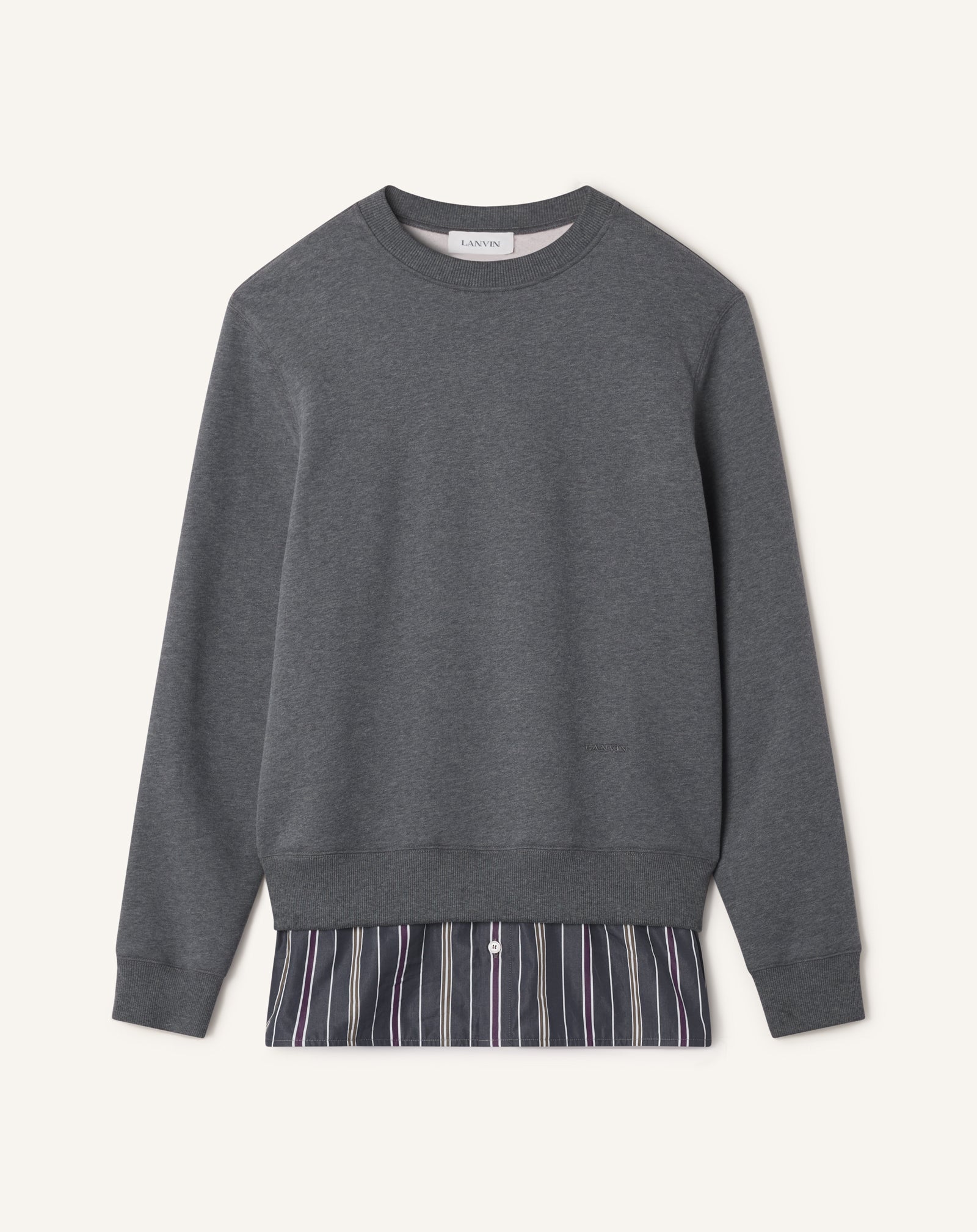 LAYERED SWEATSHIRT IN COTTON AND CASHMERE